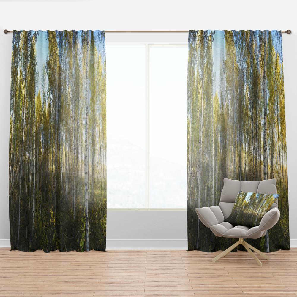 Designart CTN8167-52-120 120-Inches Green Room darkening Thermal lined Rod pocket Single curtain panel