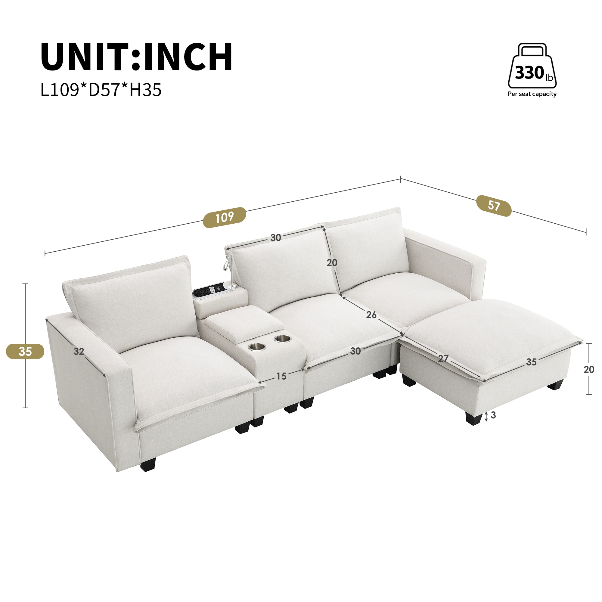 ModernLuxe L-N723S9720A Sofas-Loveseats - View #9