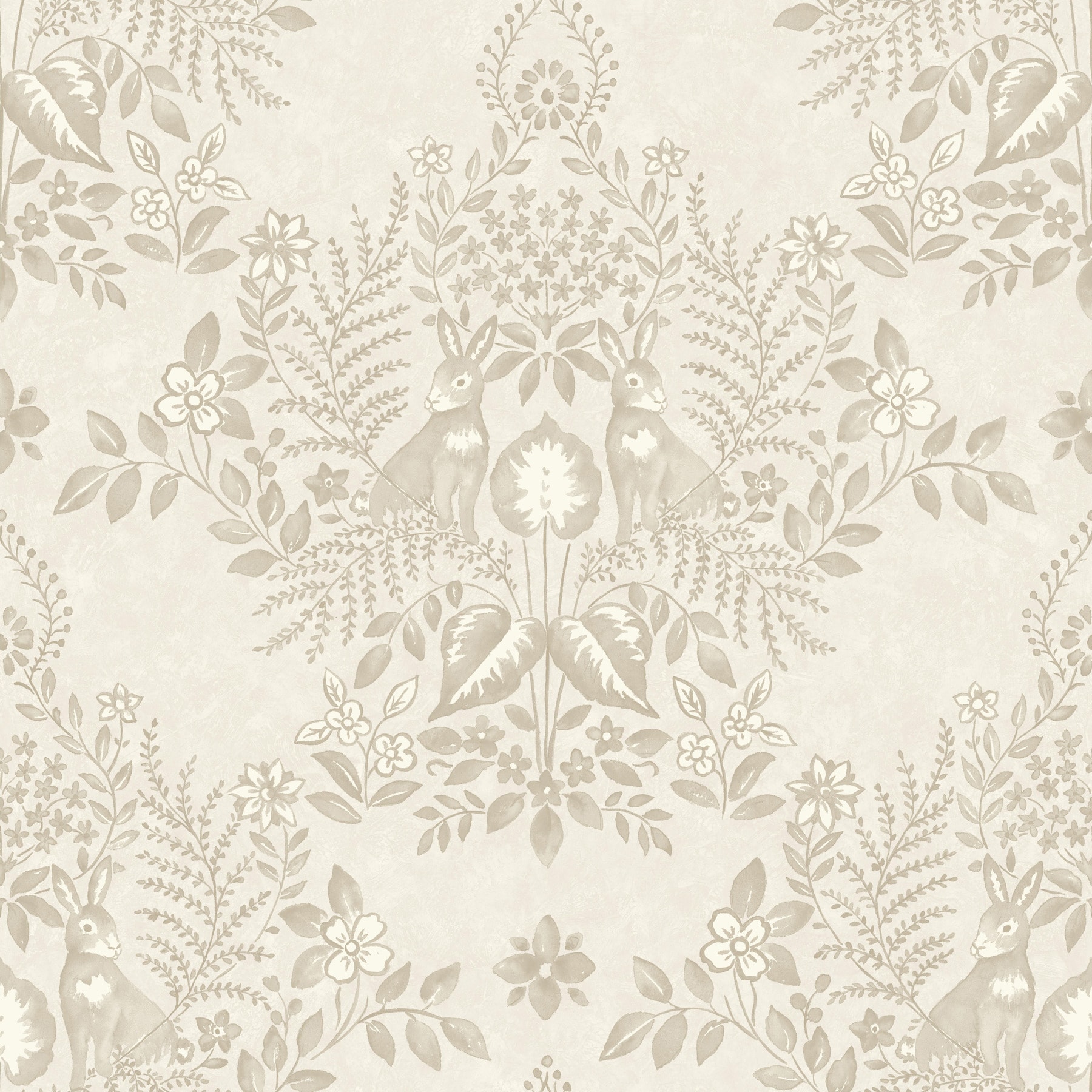 Erin & Ben PSW1434RL 34.2-Sq. Feet Wicker Non-woven Animals Self-adhesive Peel and Stick Wallpaper
