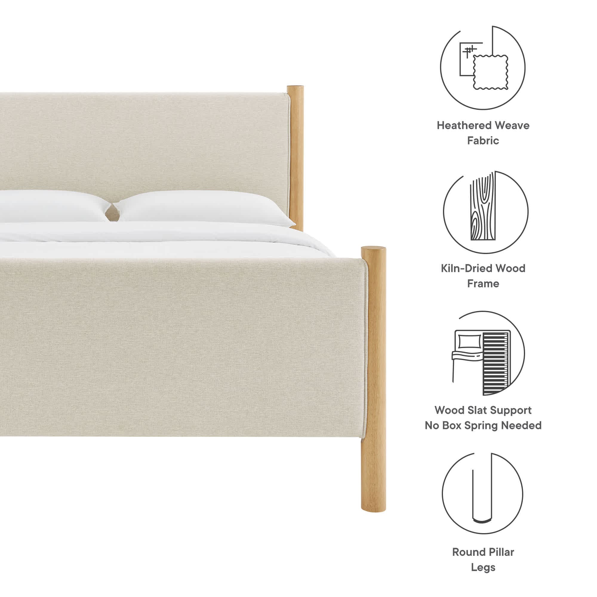 Modway MOD-7186-HEI-OAK beds - View #2
