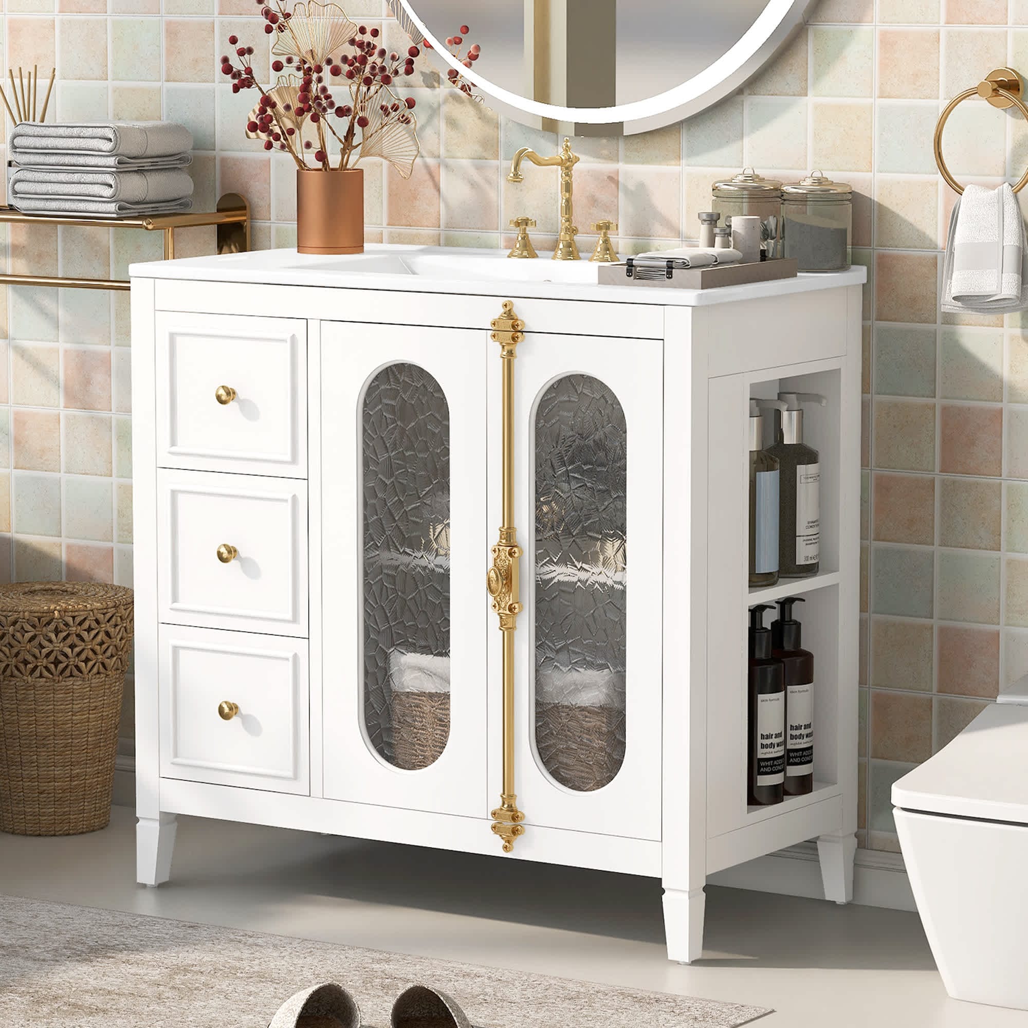 Vynxaria LEXY1346-DJYS-SZT116 Bath-Vanity-Combo - View #3