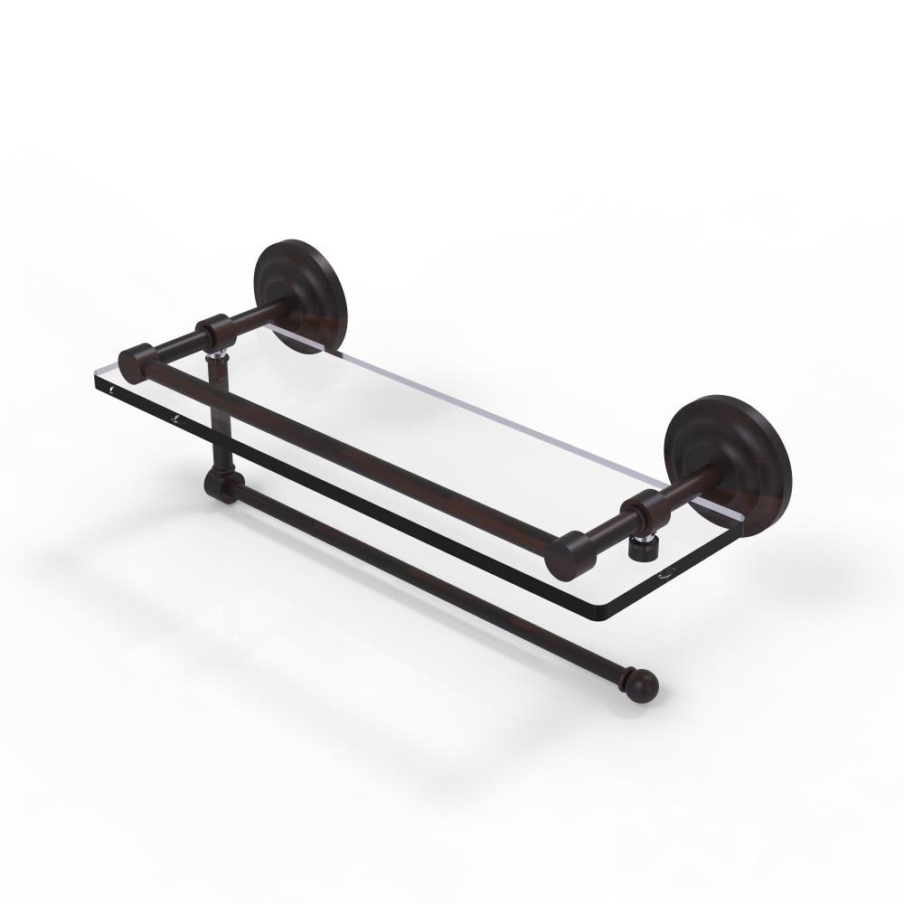 Allied Brass PQN-1PT/16-GAL-VB Prestige Que New Venetian Bronze Wall mount Bathroom Shelf ( 16-in x 5-in x 5-in )