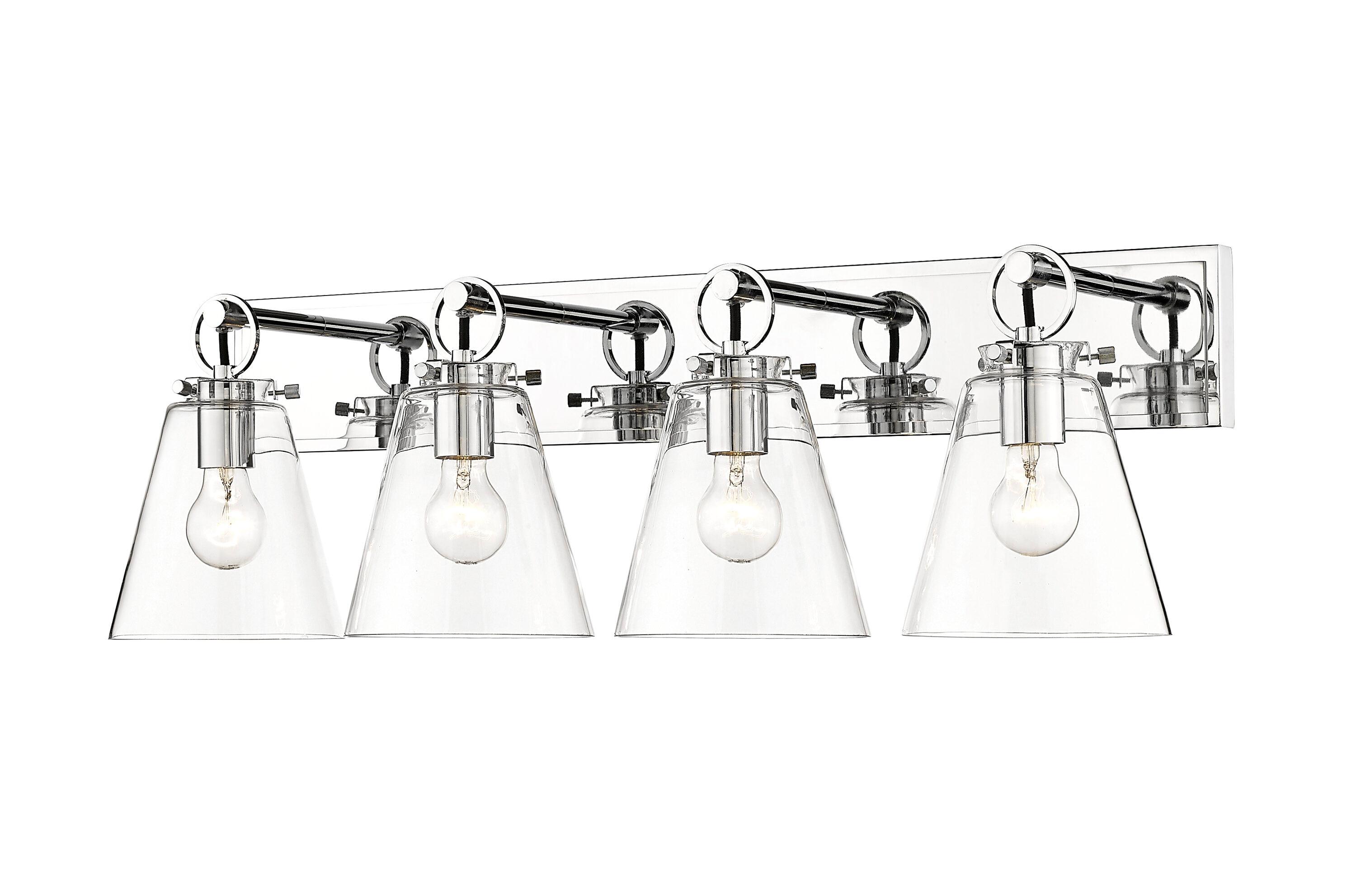 Z-Lite 483-4V-CH Harper 31.25-in 4 -Light Polished Chrome Modern/contemporary Vanity light