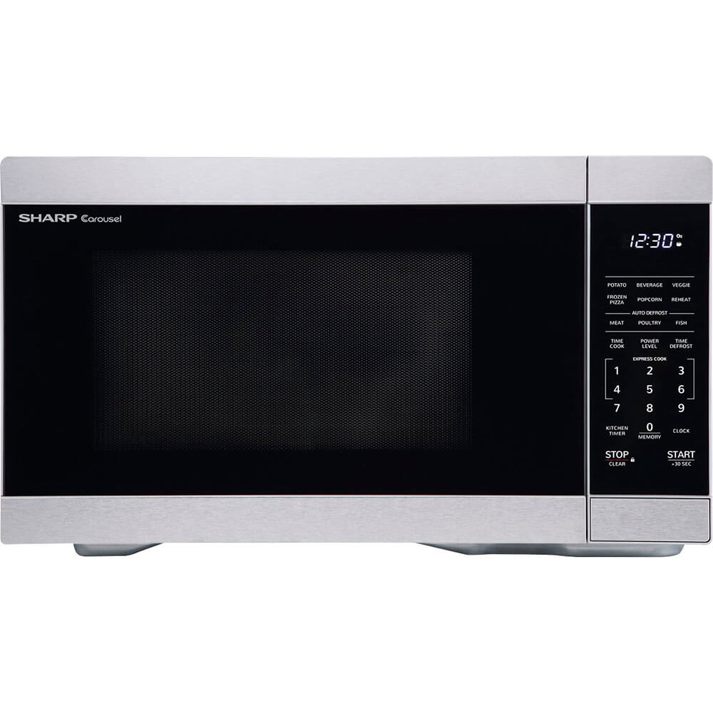 Sharp - New SMC1162KS Model with Child Lock- Plus 30 Key for Quick Start- Preset Buttons- Auto Defrost- Silent Mode- Sound Off Reminder #SMC1162HS