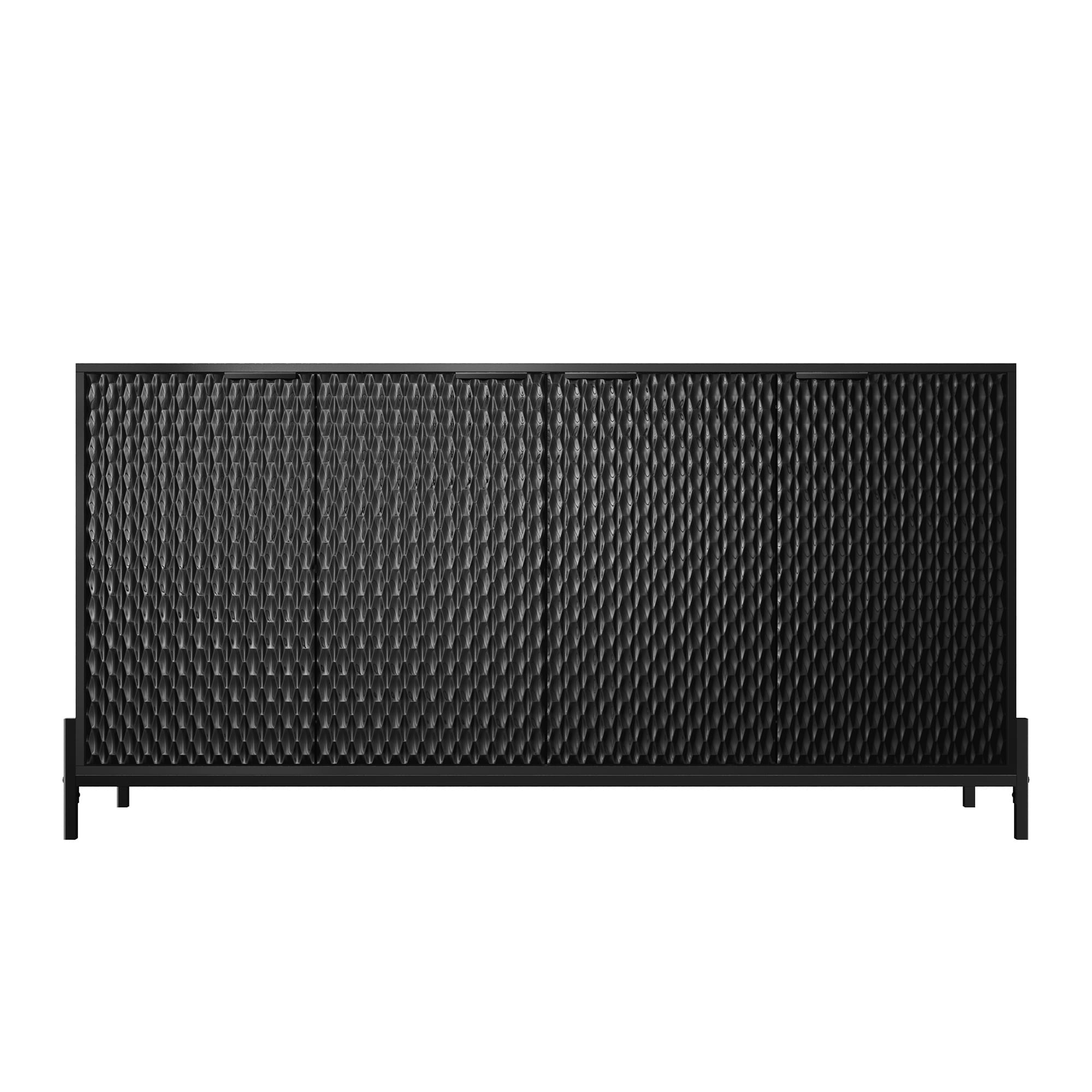 Clihome CL-HZ4M-BK 15.67-in W x 31.5-in H MDF Black Freestanding Utility Storage Cabinet