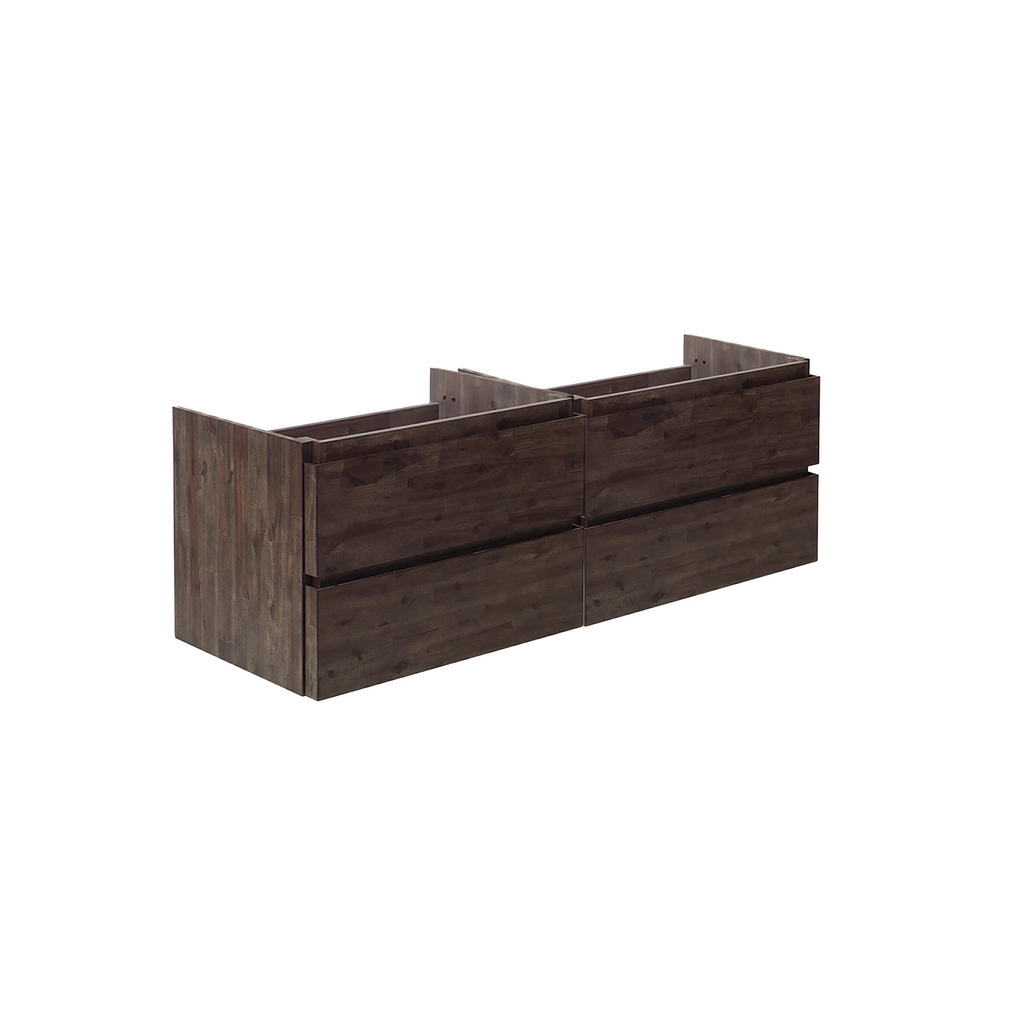 Fresca FCB31-3030ACA Formosa 60-in Acacia Wood Floating Bathroom Vanity Base Cabinet without Top