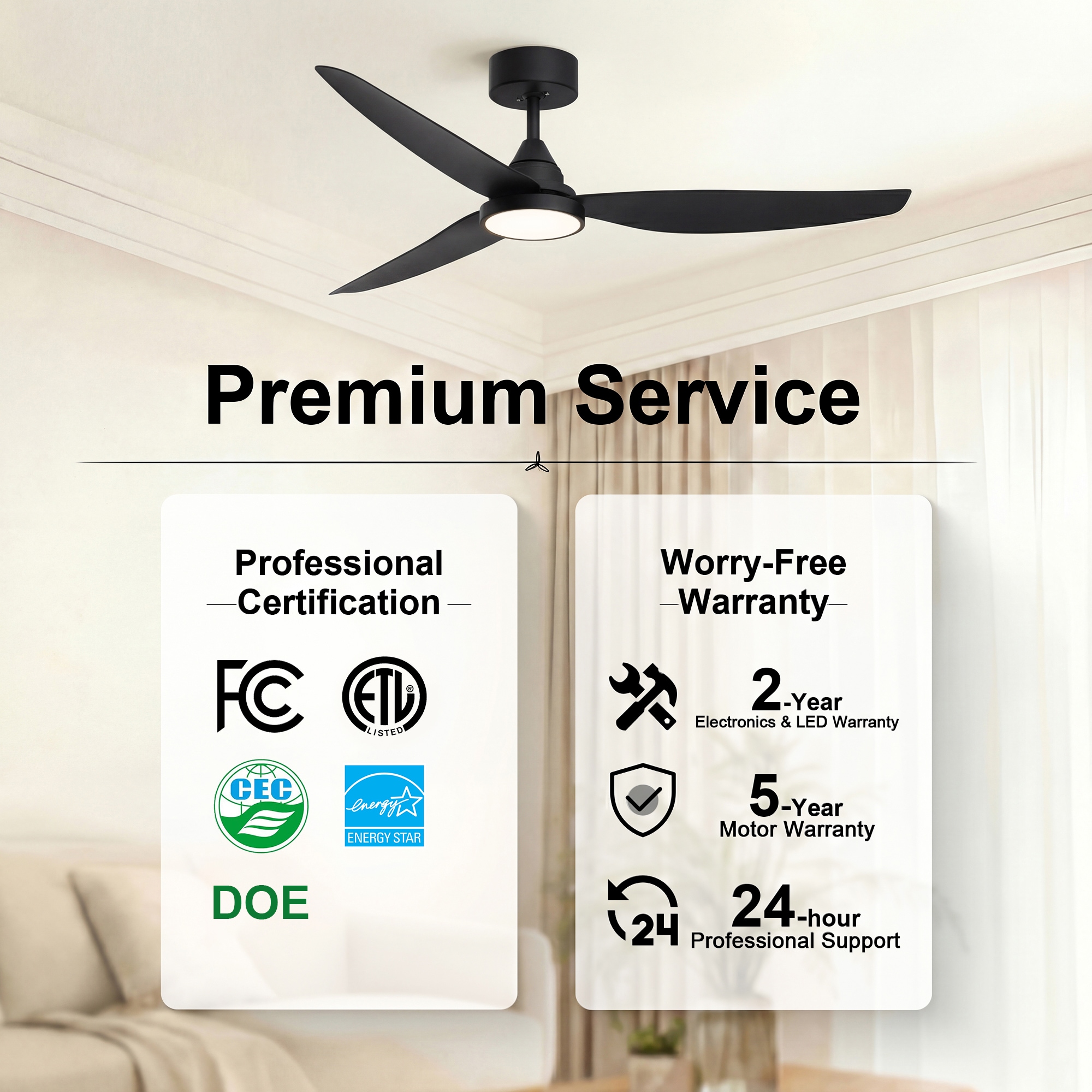 GreenEver CFL-0003-BK Ceiling-Fans - View #9