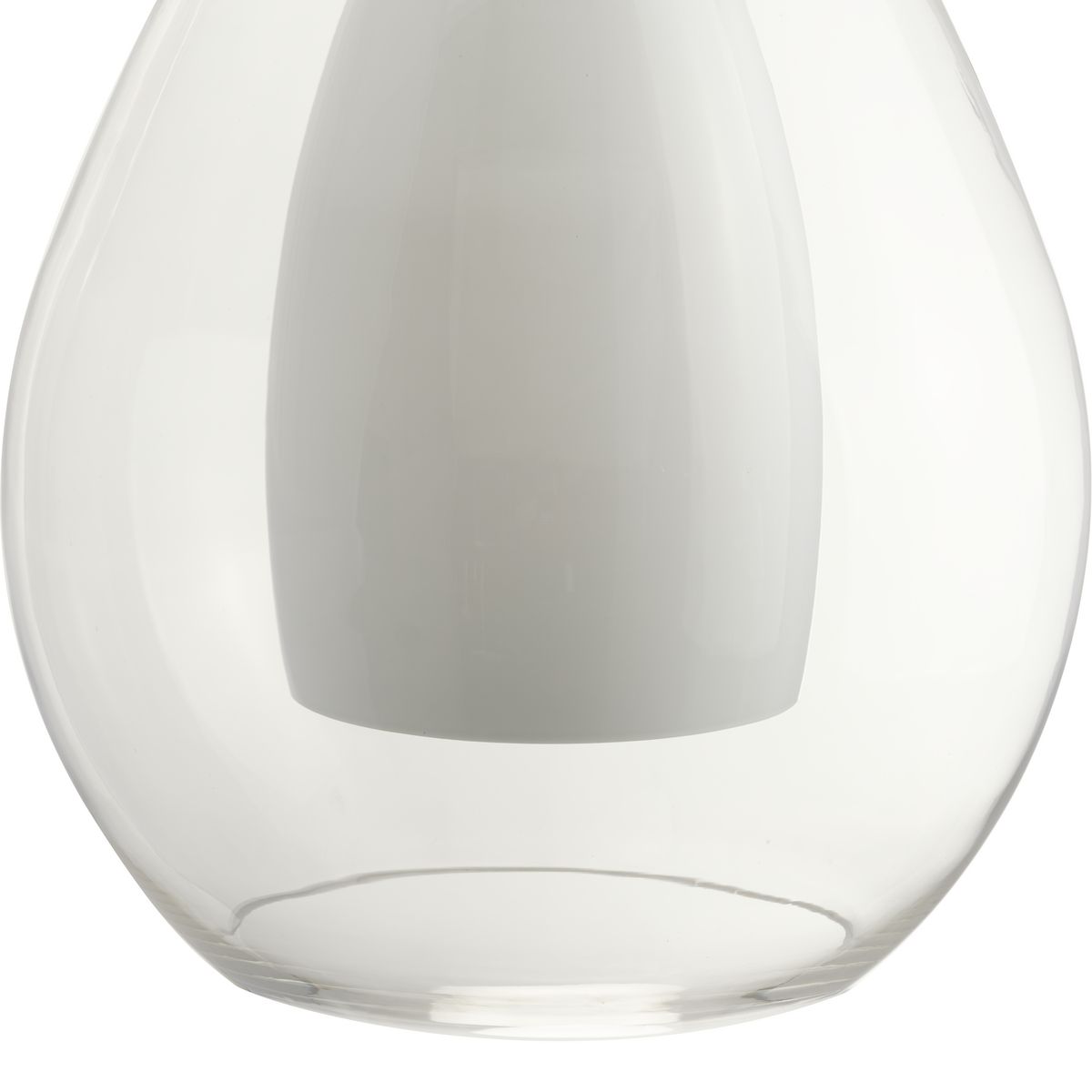 Carillon Brushed Gold Pendant with Clear and Opal Glass Shade