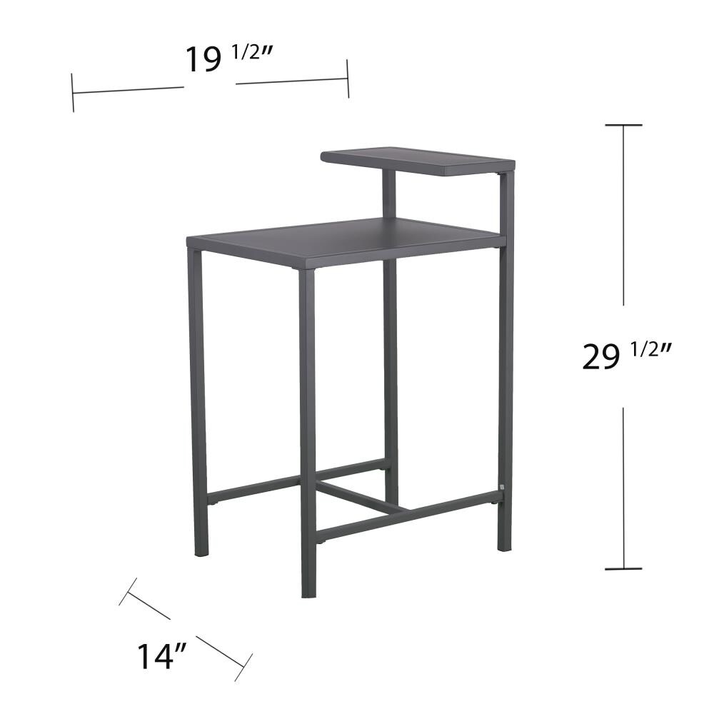 Boston Loft Furnishings Contemporary Gray Metal Nightstand - Olmstead ...