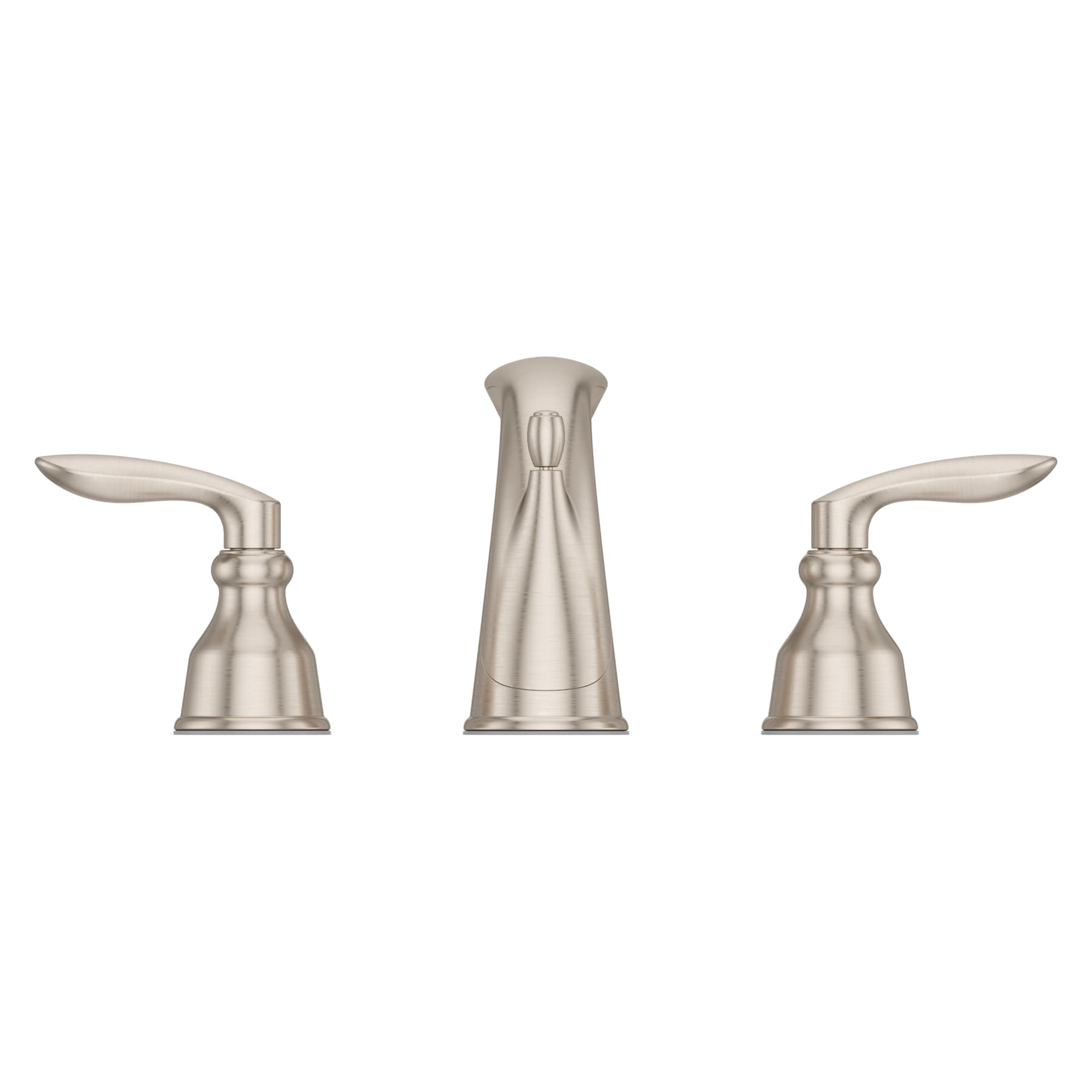 Pfister Avalon Brushed Nickel Widespread 2 Handle Watersense Bathroom Sink Faucet With Drain 9121