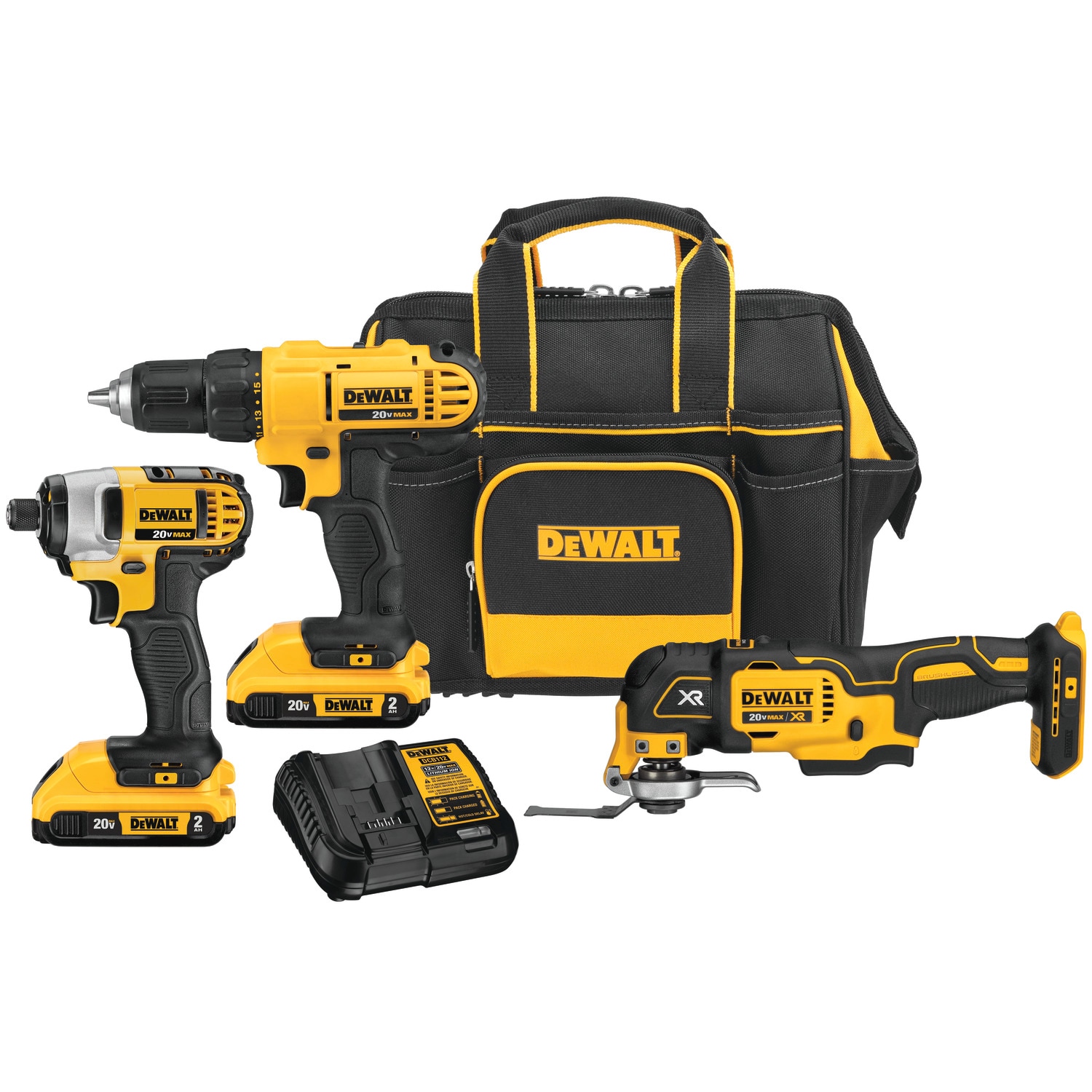 DEWALT 3-Tool 20-Volt Max Power Tool Combo Kit with Soft (2-Batteries and charger Included) the Power Tool Combo Kits department at Lowes.com