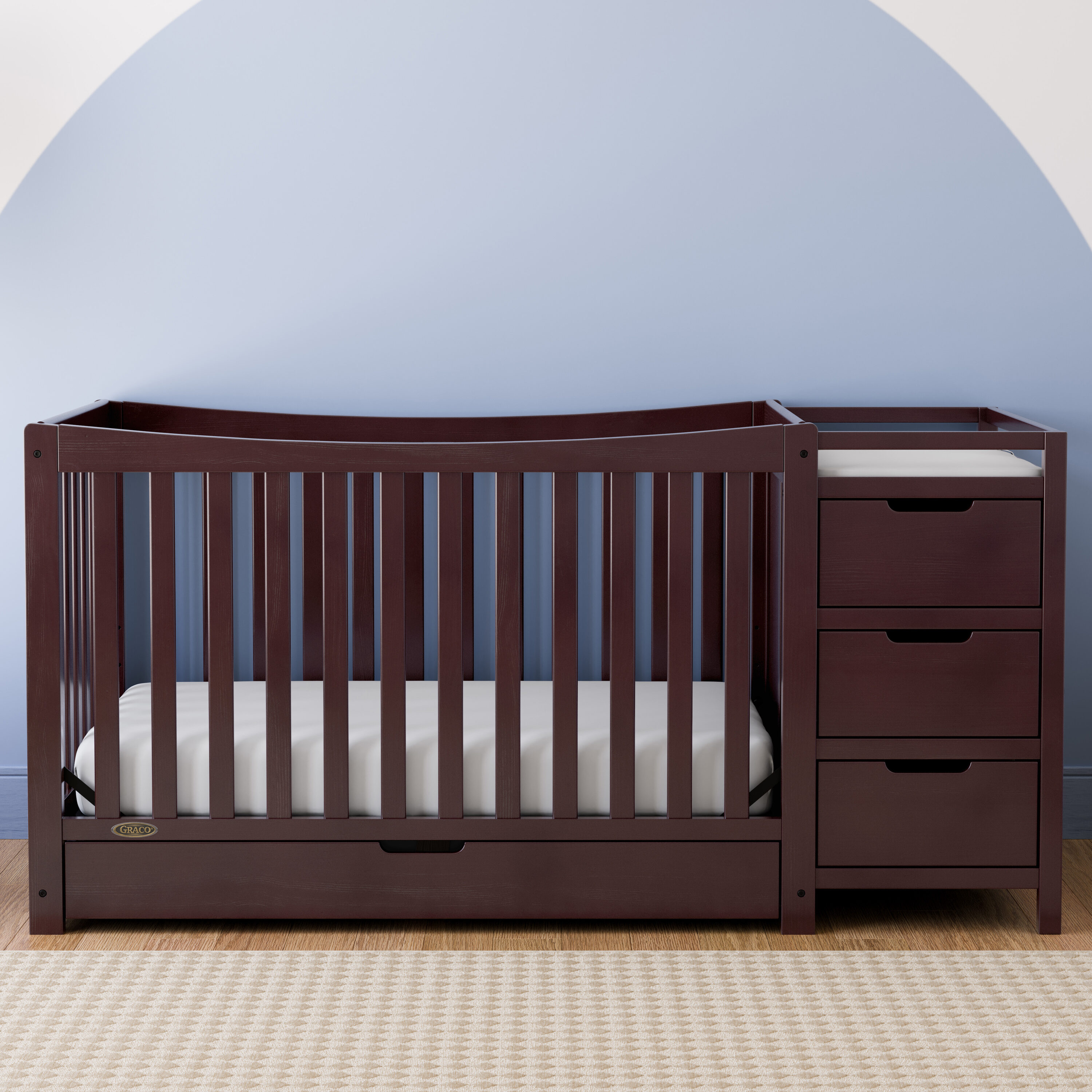 Graco 4-in-1 Espresso Convertible Crib in the Cribs department at Lowes.com