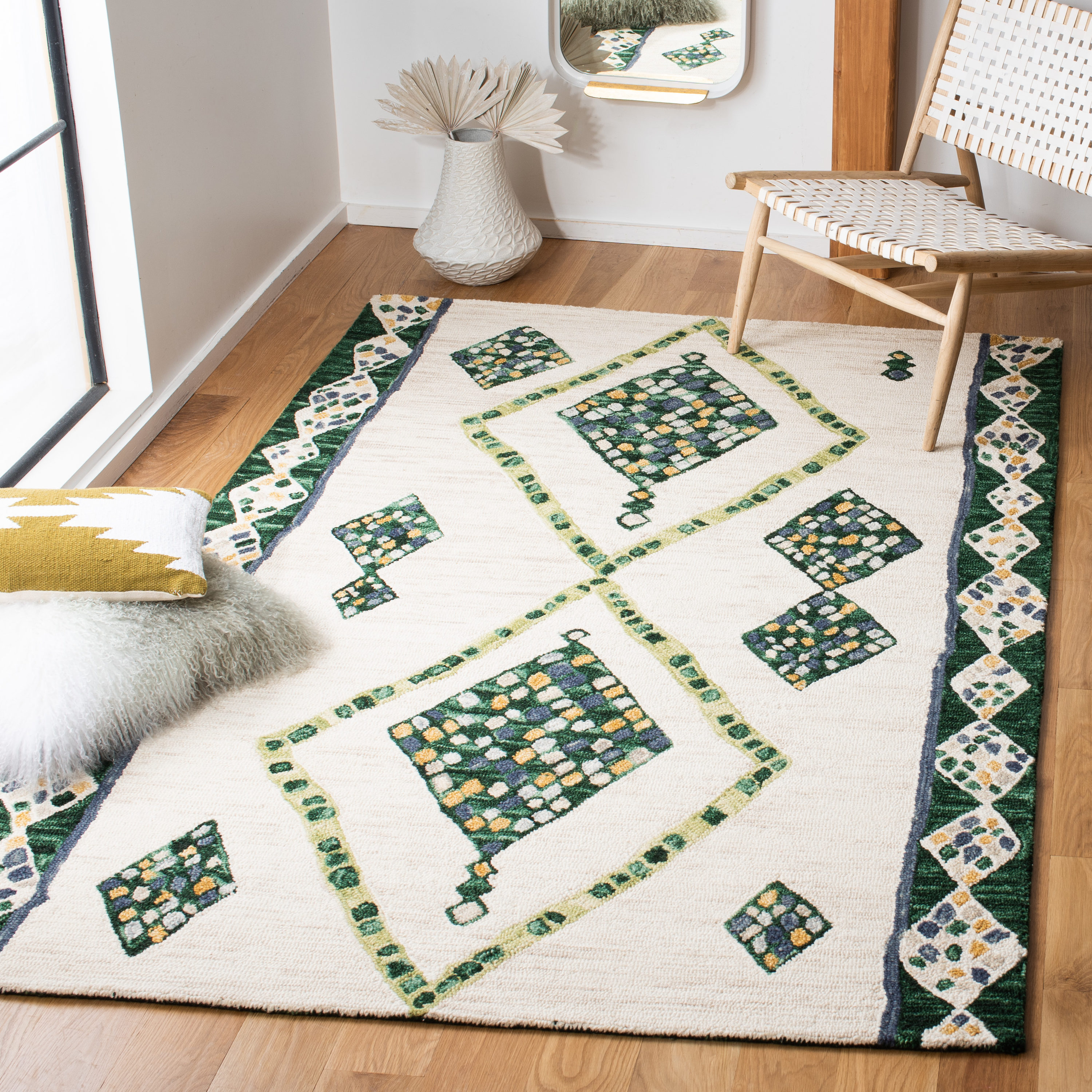 Ivory Whisper Hand-Tufted Wool 7' Square Area Rug