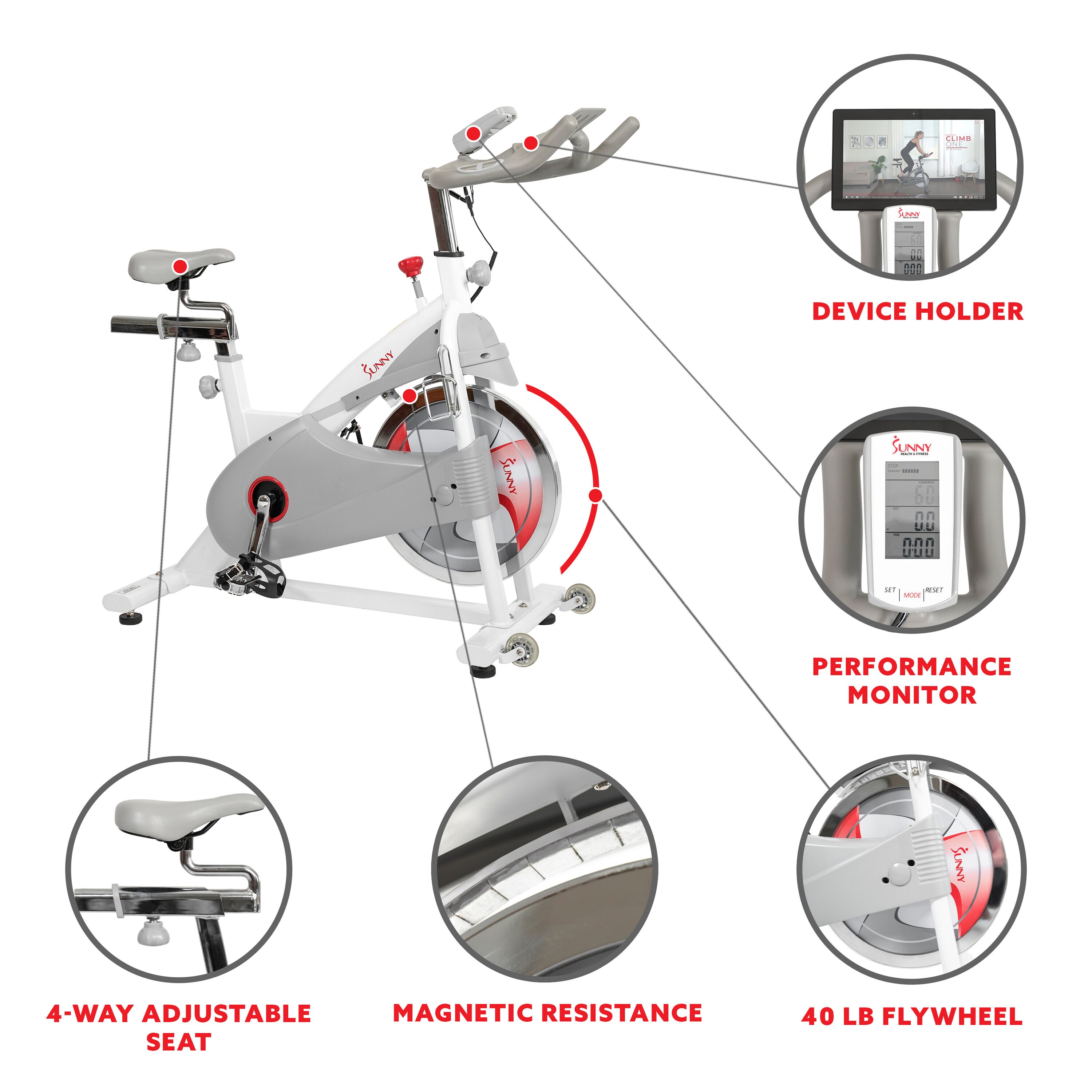 Sunny Health & Fitness SF-B1876 Exercise-Bikes - View #6