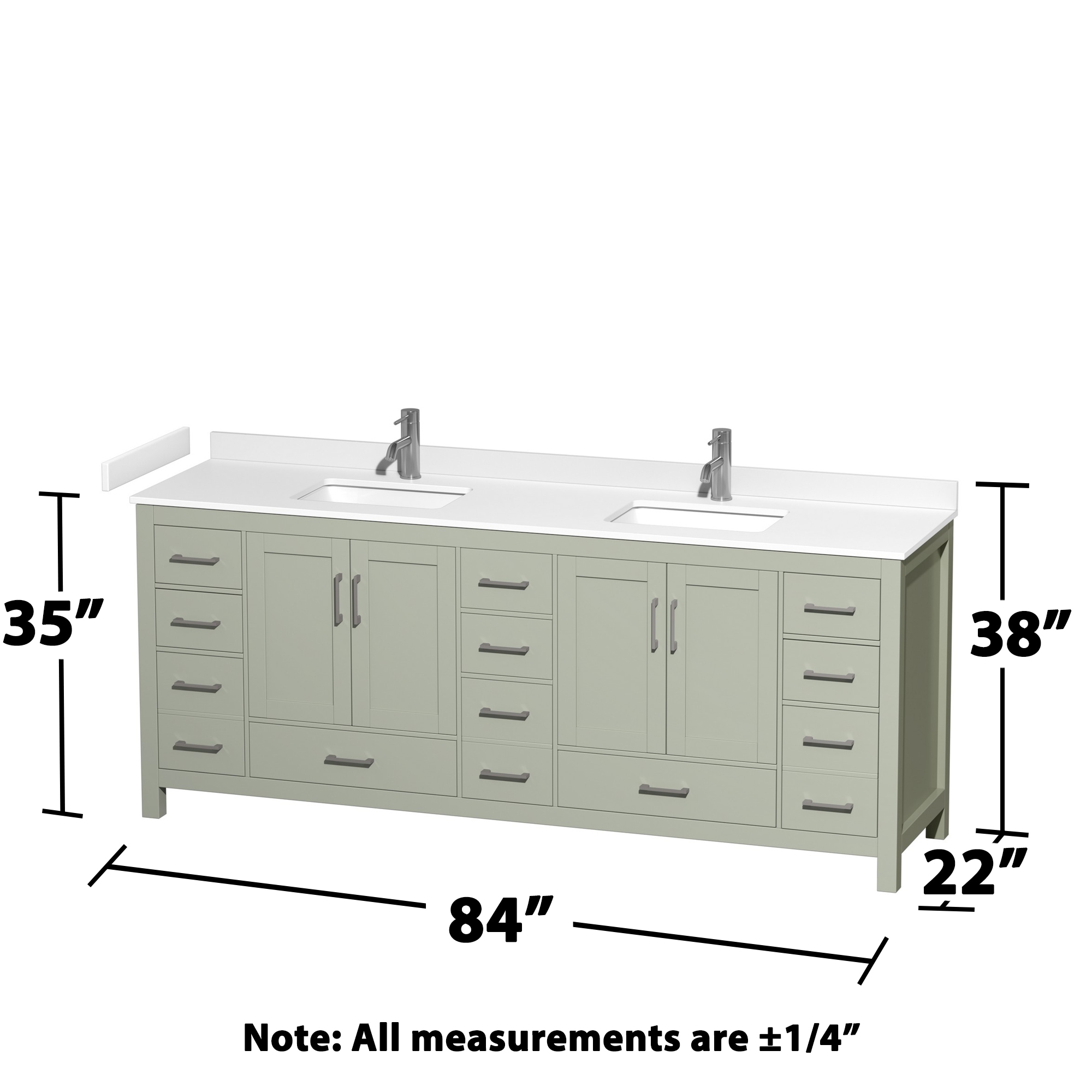 Wyndham Collection WCS141484DLGWCUNSMXX Bath-Vanity-Combo - View #4