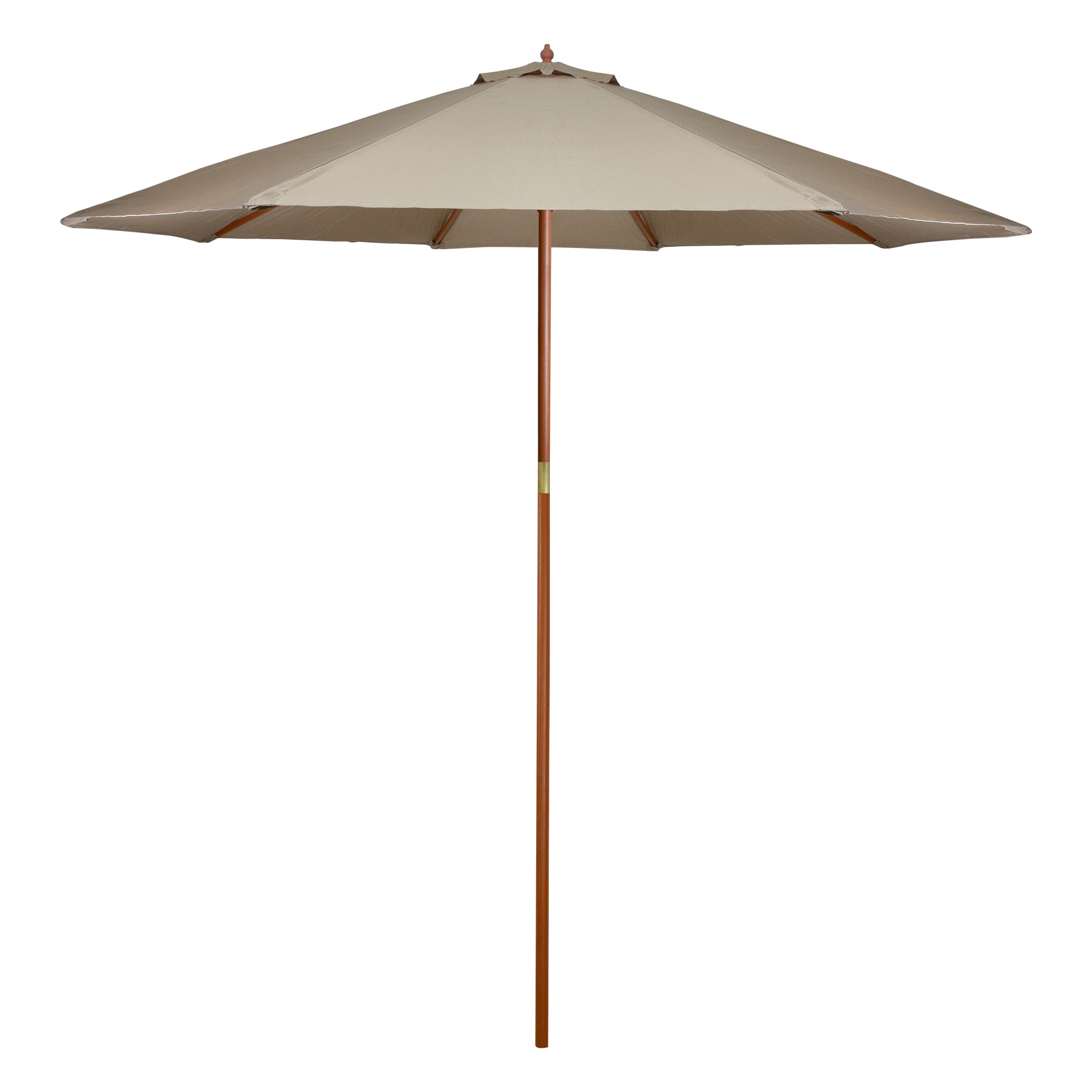 Northlight 32881073 9-Feet Wood Tan Market Patio Umbrella