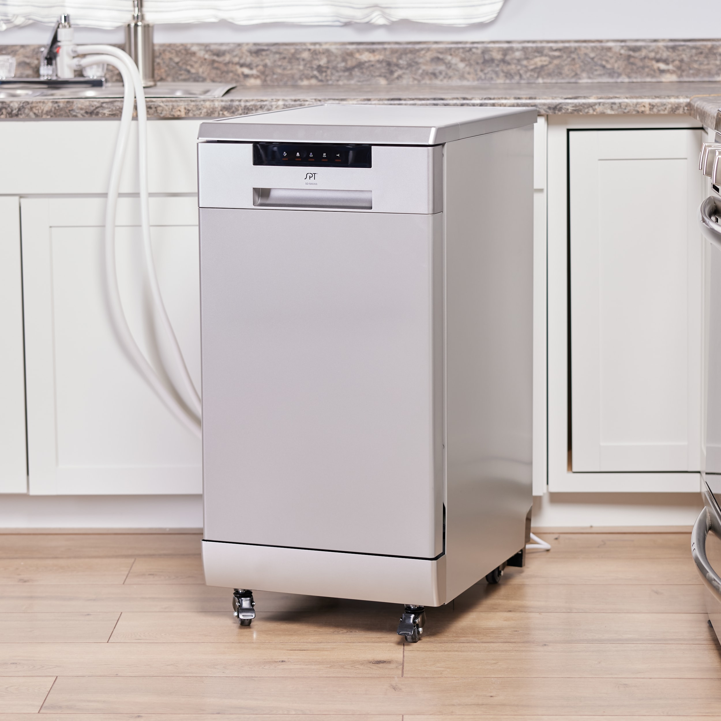 SPT Portable 18 Inch Energy Star Dishwasher in Stainless in the Portable  Dishwashers department at