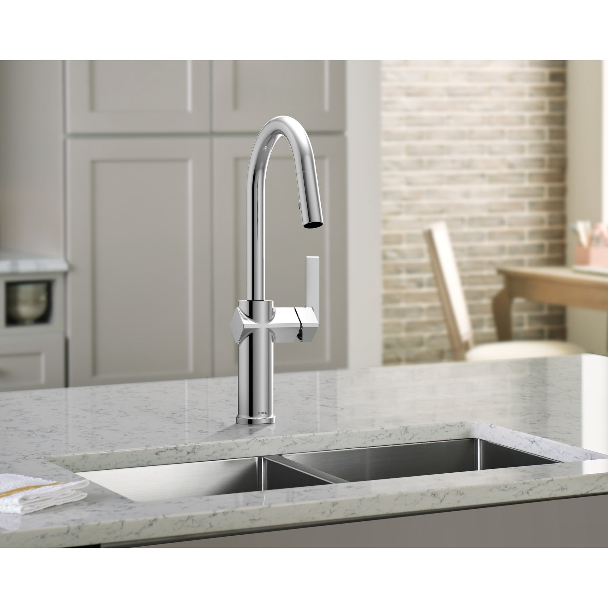 Moen Joric Chrome Single Handle Pull-down Kitchen Faucet with Sprayer ...