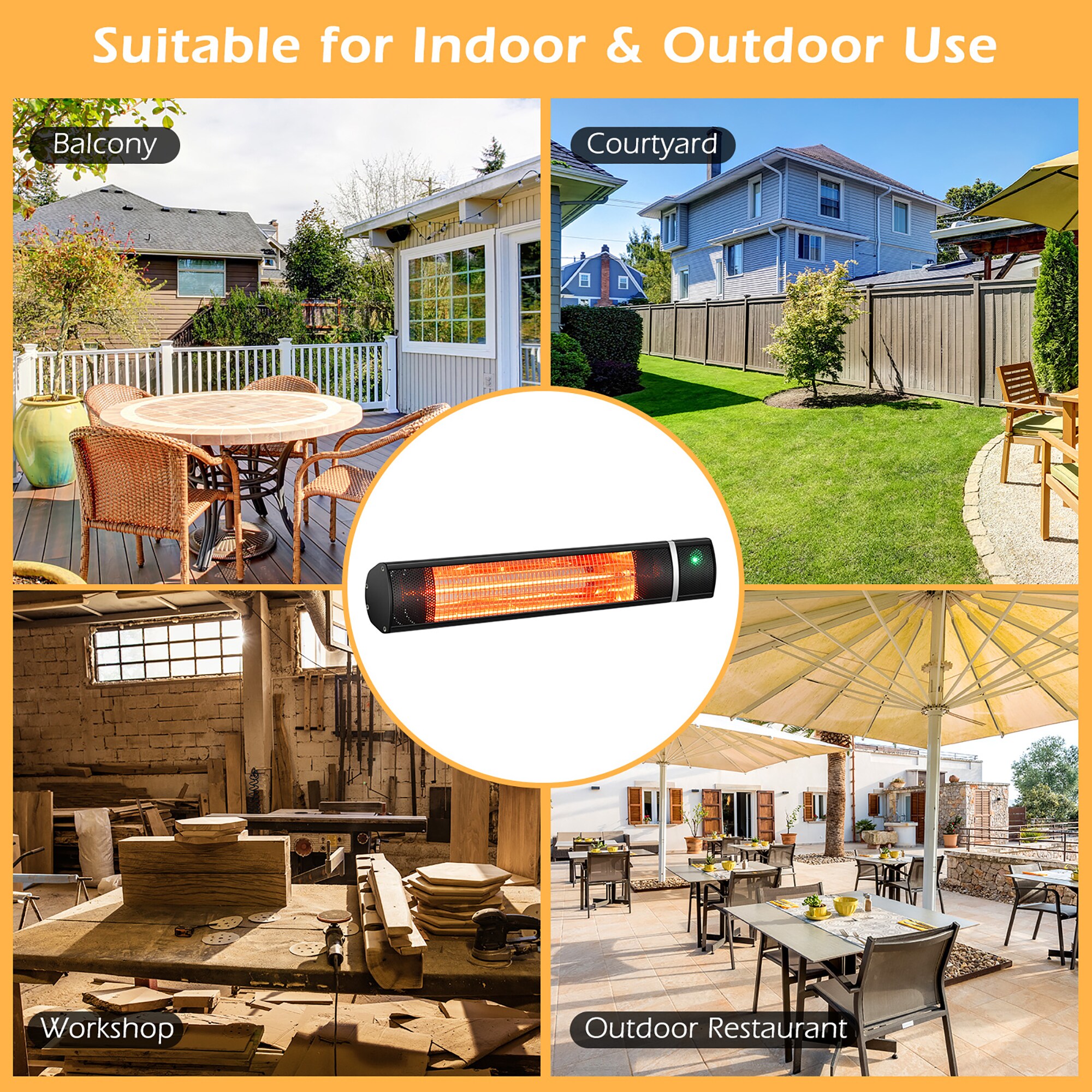 Goplus FP10034US-BK Outdoor-Electric-Patio-Heaters - View #3