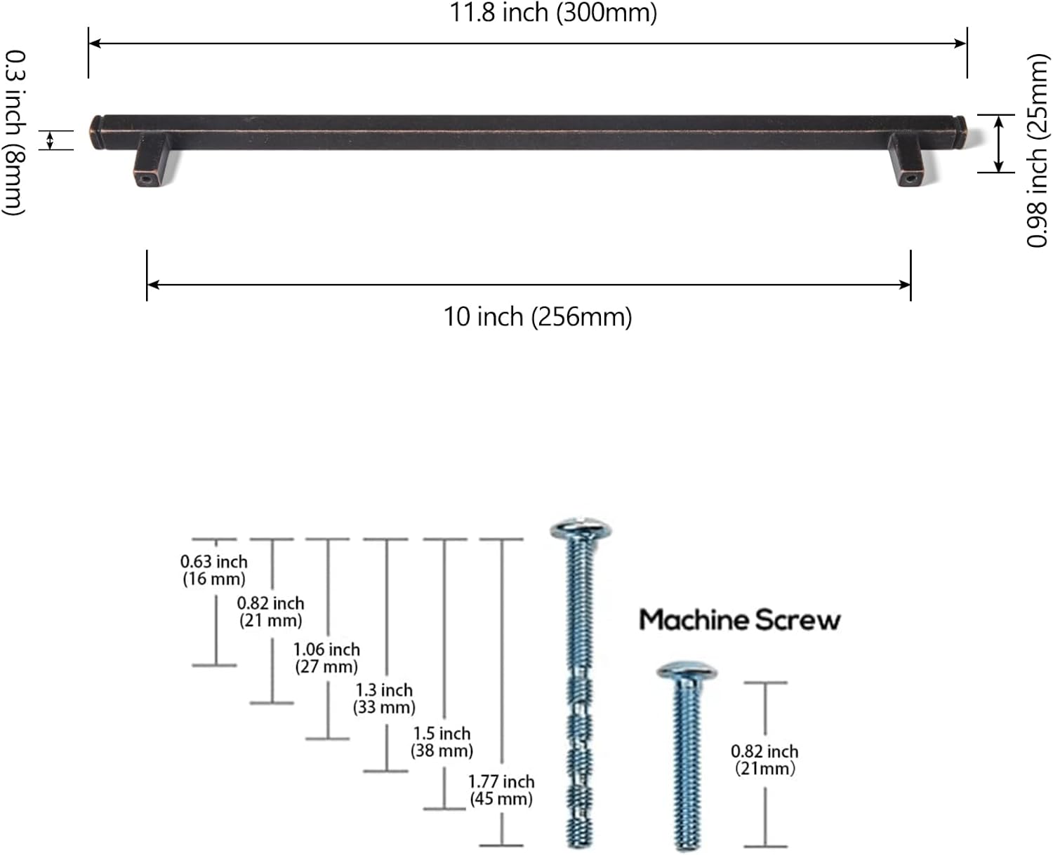 Miaokesen 1814AGT-256 Cabinet-Pulls - View #2