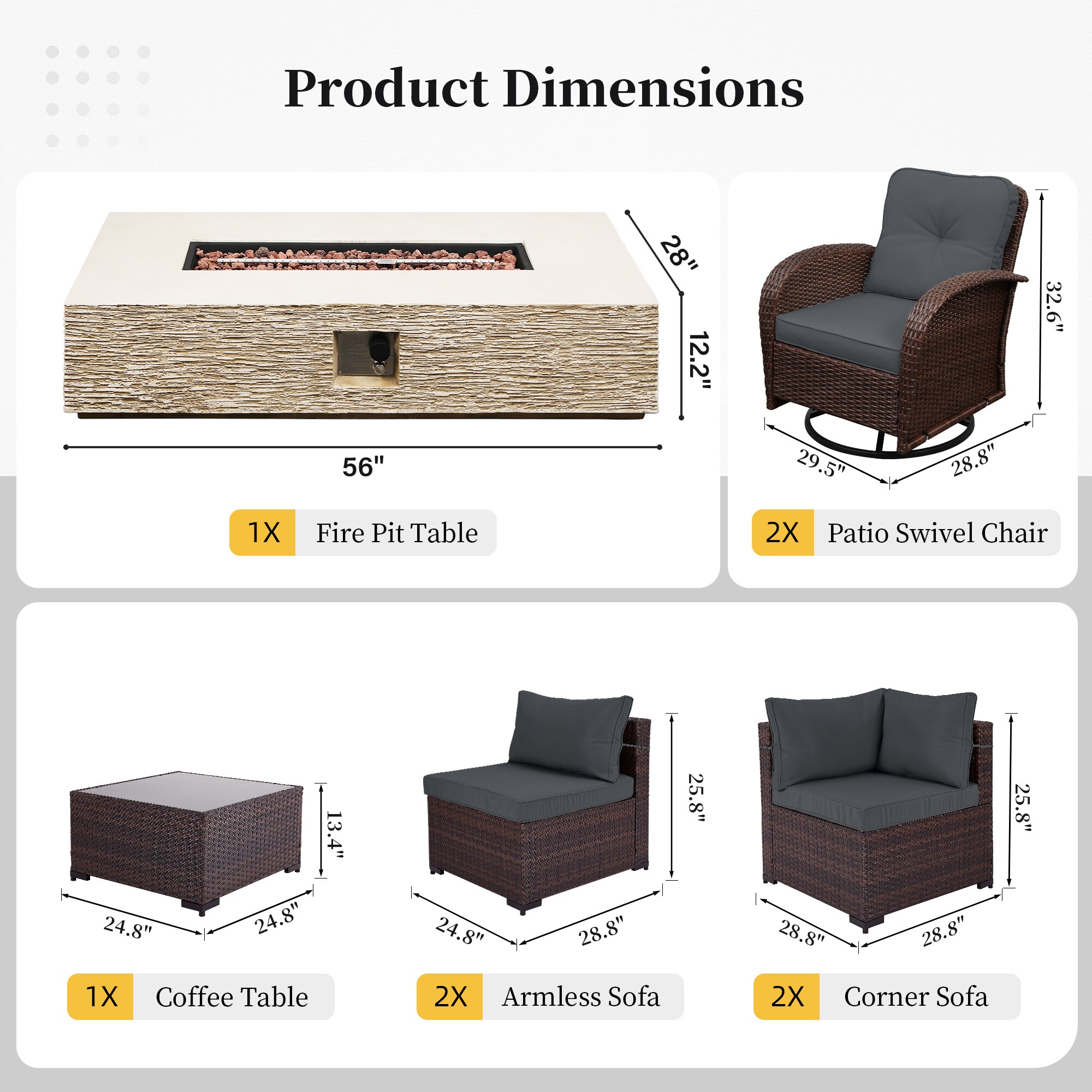 Patio Watcher LS-RT5Y11-56HBE-B3 Patio-Conversation-Sets - View #3