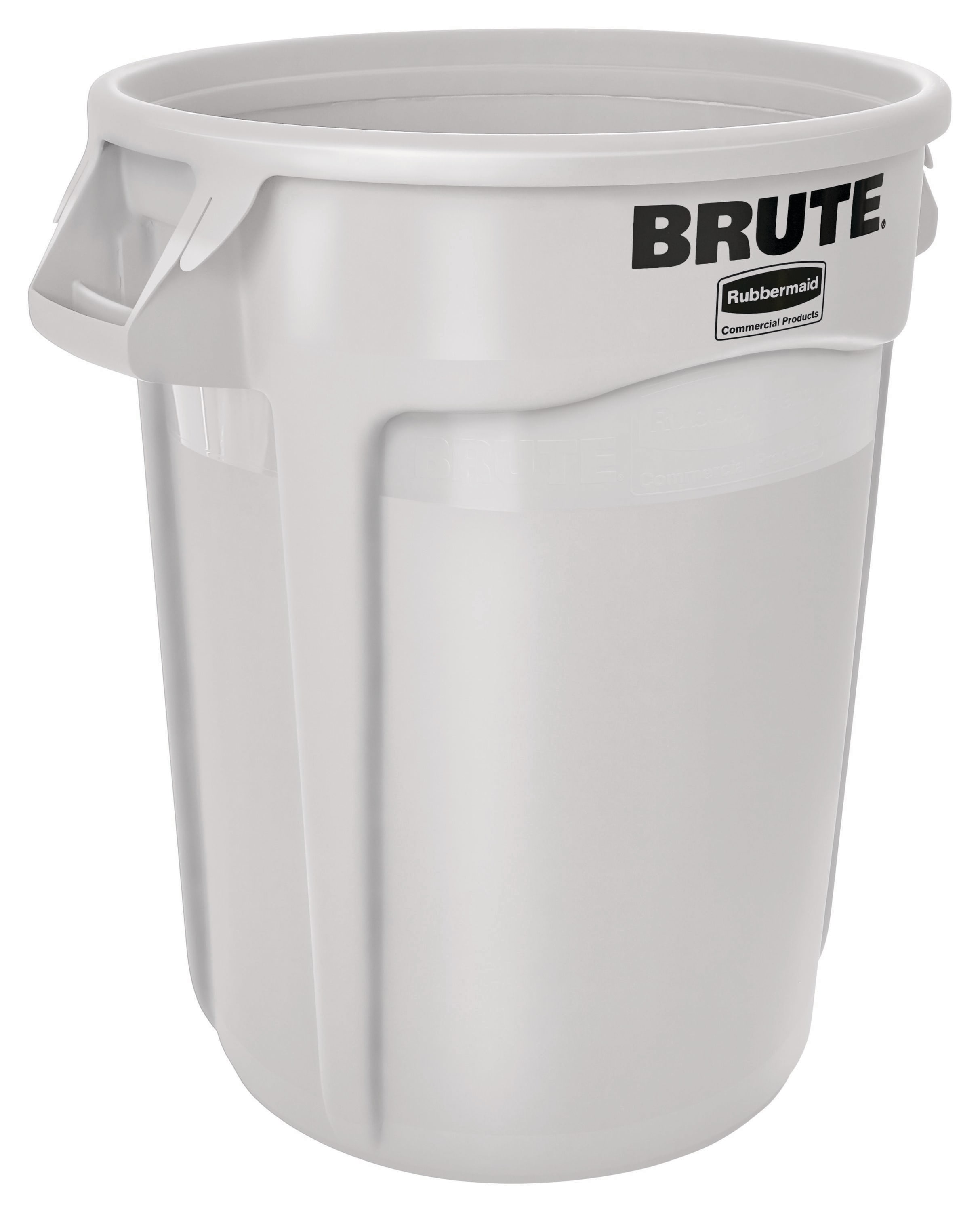 32 gal Brute Round Plastic Garage Large Trash Can Gray Commercial Use  Outdoor