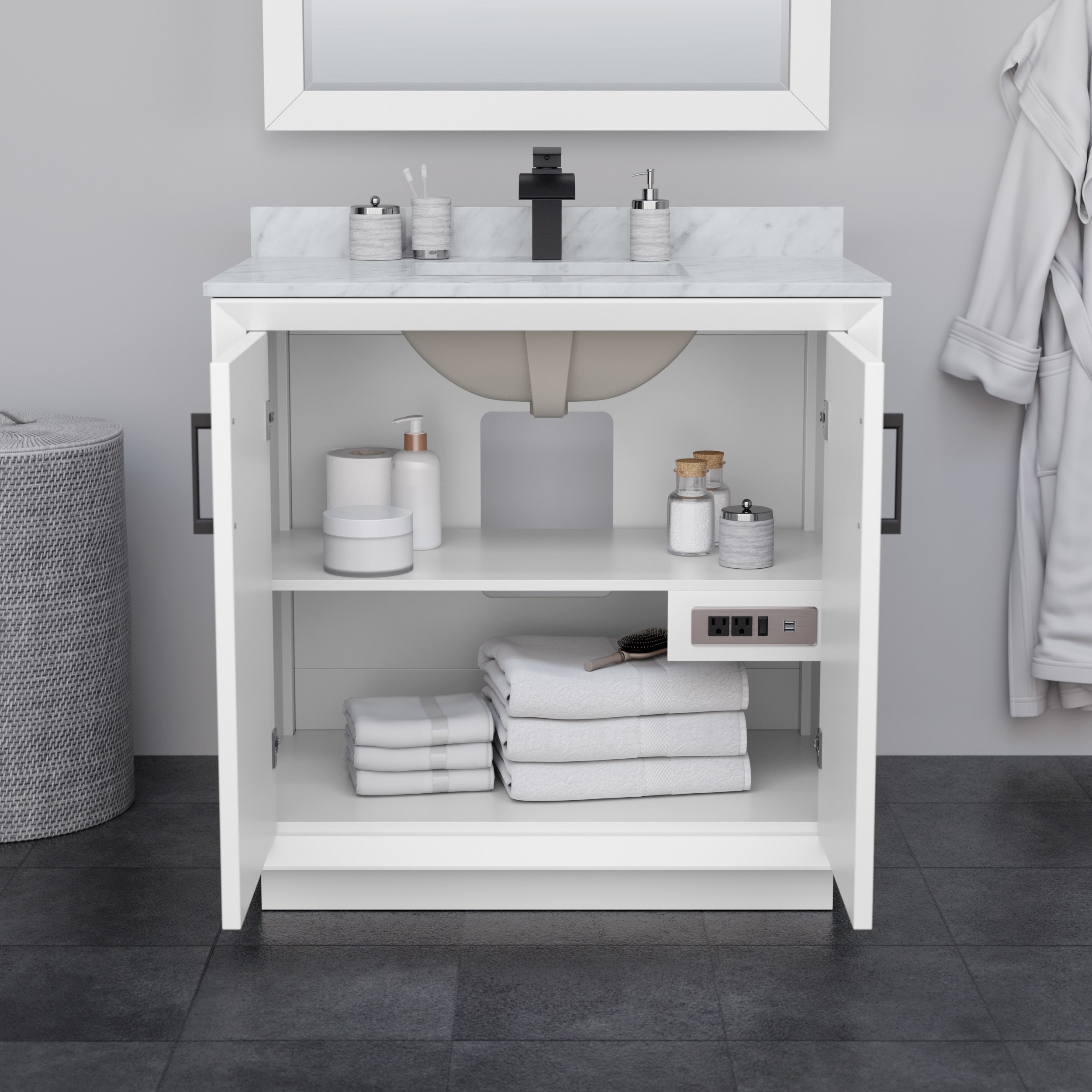 Wyndham Collection WCF414136SWBWQUNSMXX Bath-Vanity-Combo - View #3