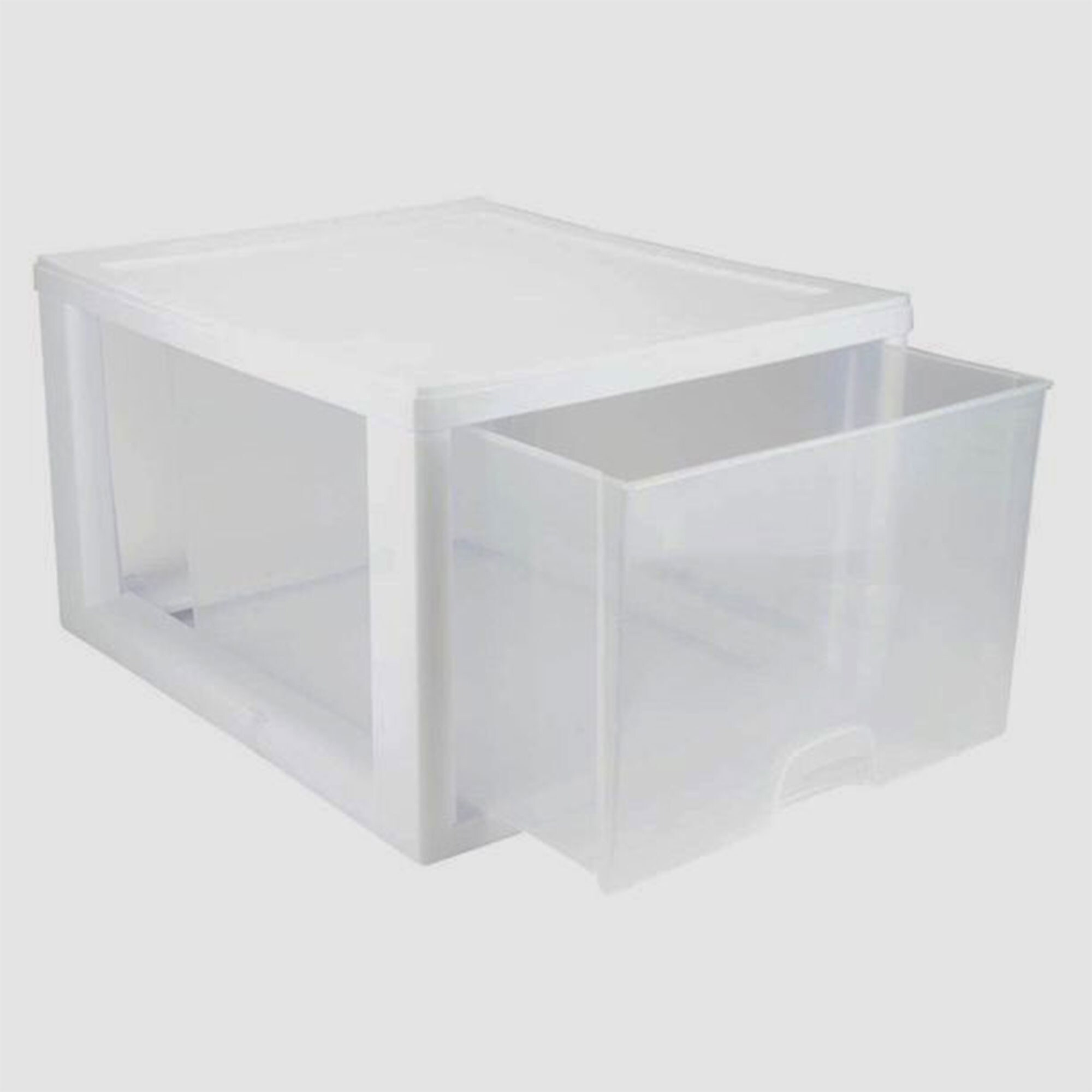 Sterilite Gasket Boxes, stacked up with printed labels, makes