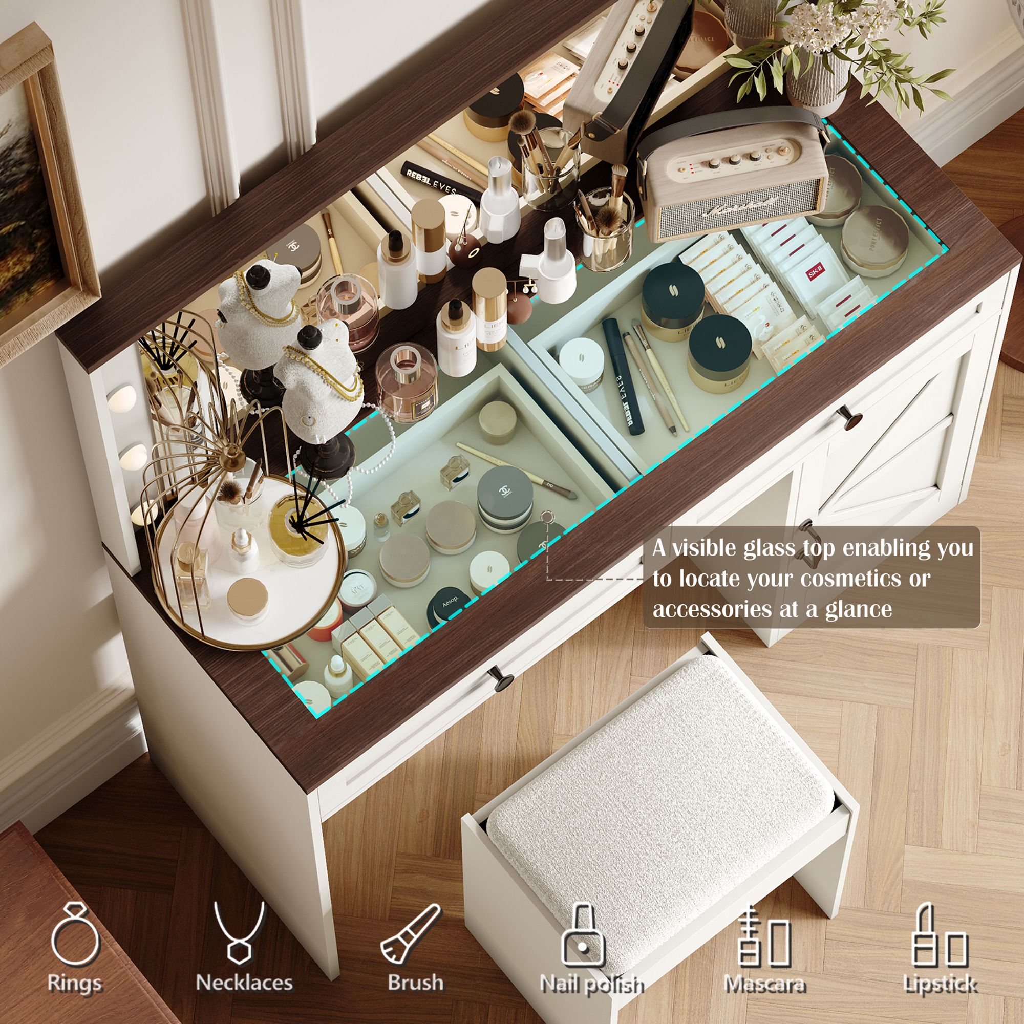 Yiekholo LL-1878AAK Bedroom-Vanities - View #7