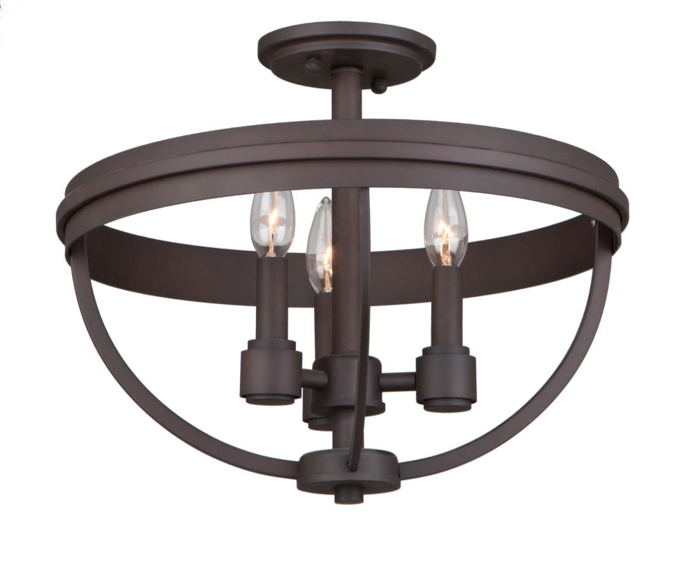 ARTCRAFT AC10693OB Roxbury 3-Light Bronze Semi mount light