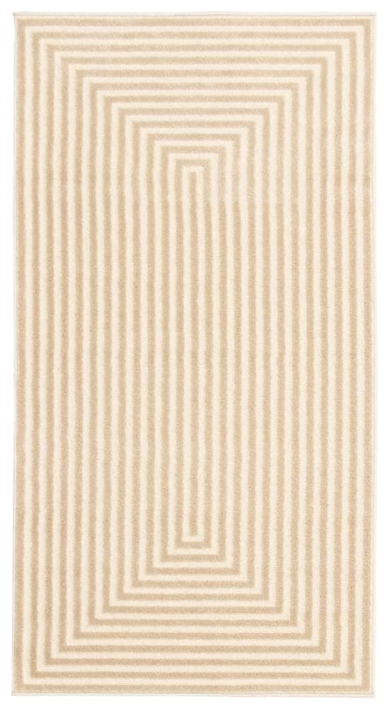 ECARPETGALLERY 351062 Trona 3 x 5 (ft) Polypropylene Ivory Rectangular Indoor Geometric Area rug