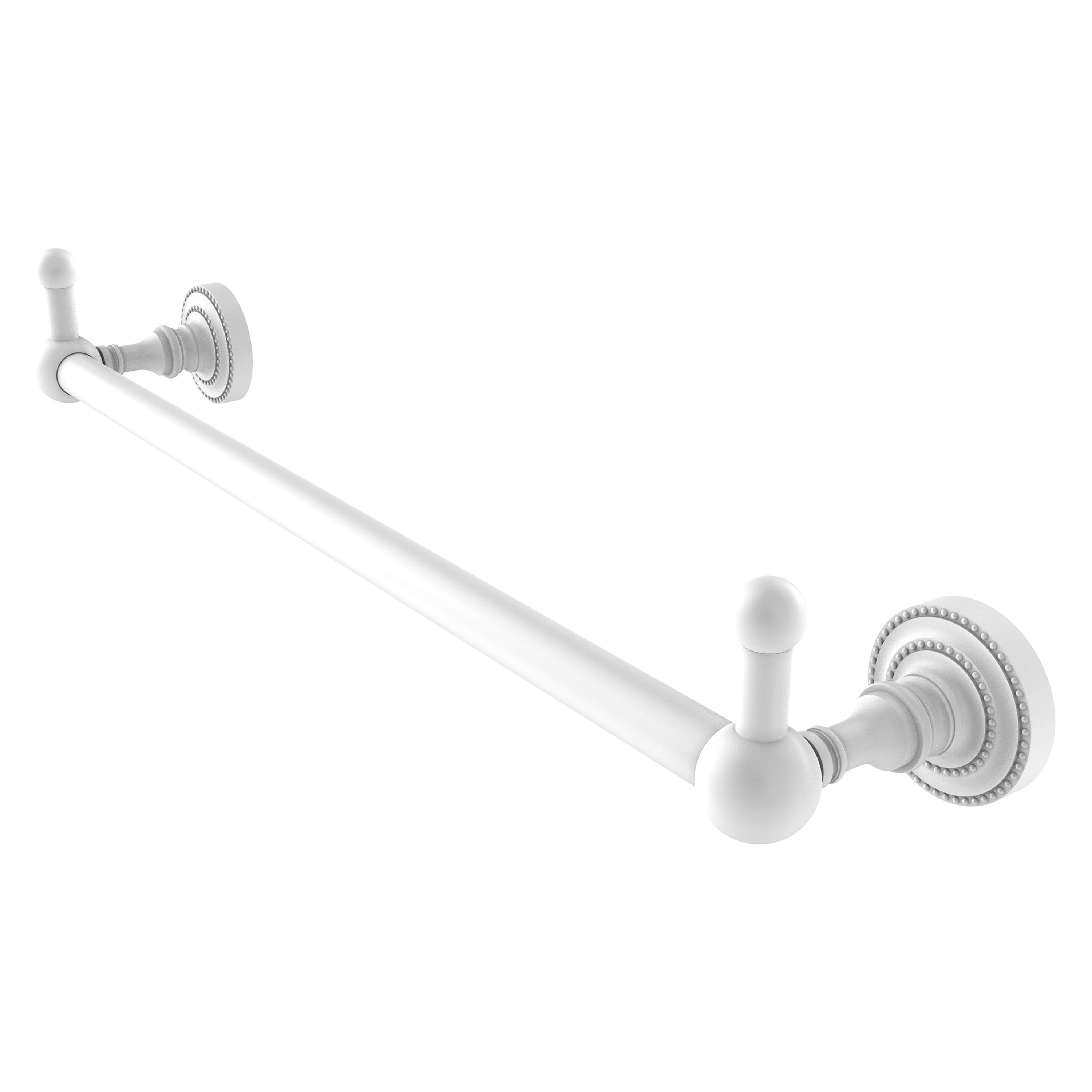Allied Brass DT-41-36-PEG-WHM Dottingham 36-in Matte White Wall mount Single Towel Bar