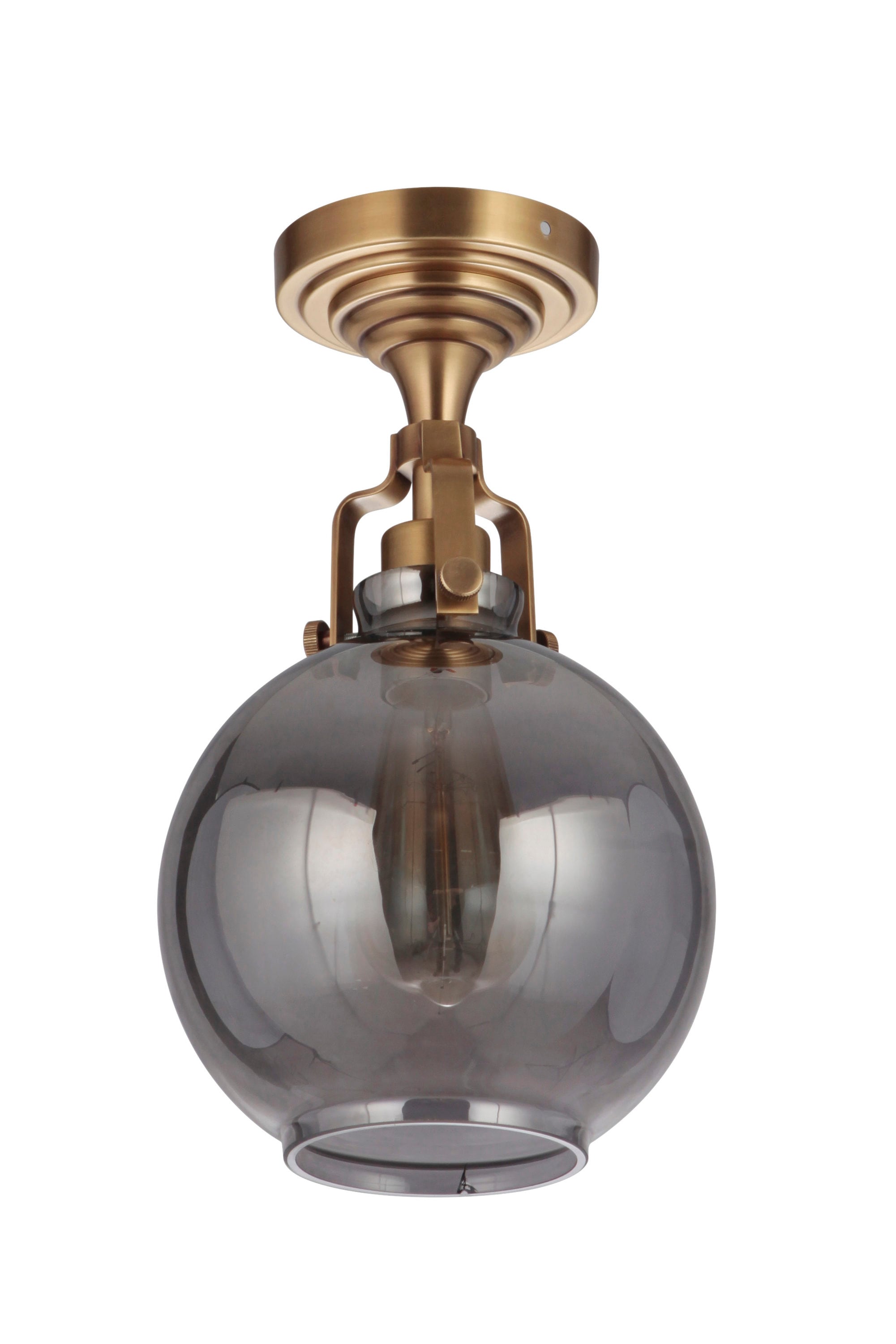 Craftmade X8308-VB State House 1 -Light 7.87-in Antique Brass Semi Flush Mount Light