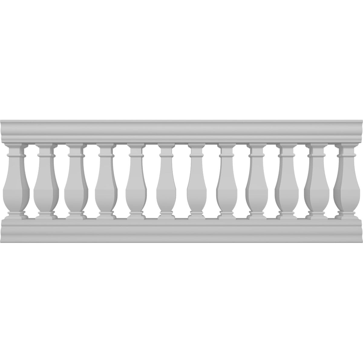 Ekena Millwork BALK32X084ACN FiberThane 7-Feet x 32-Inches Arcadian Fiberglass Deck Rail Kit