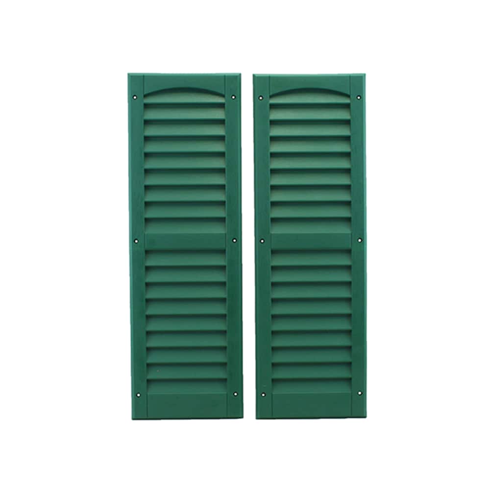 Shed Windows and More S927BLUE Shutters 9 in x 27 in Vinyl Shutters for Shed Chicken Coop Shutters (Green)