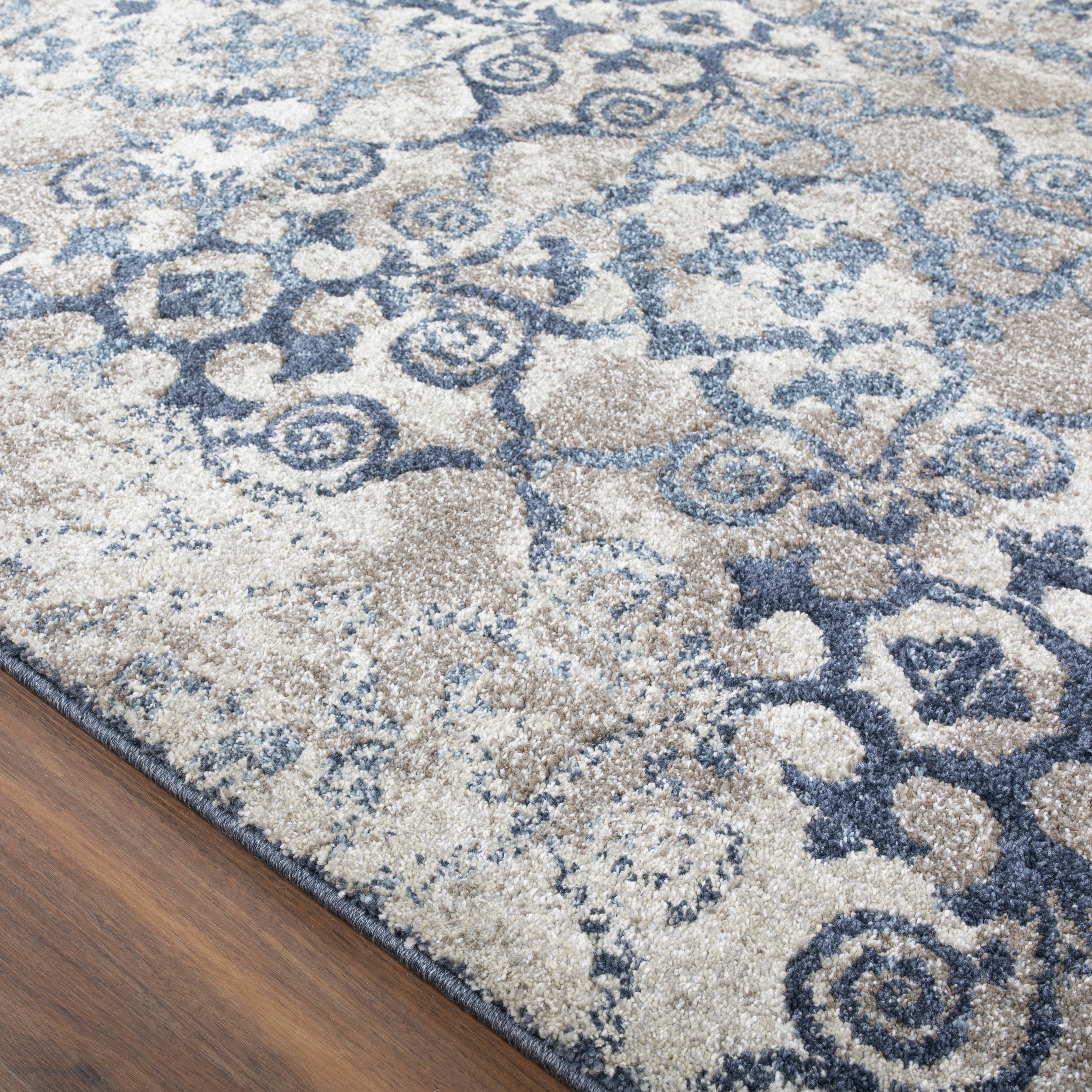 Addison Rugs Wellington 10 X 13 (ft) Navy Indoor Distressed/Overdyed ...