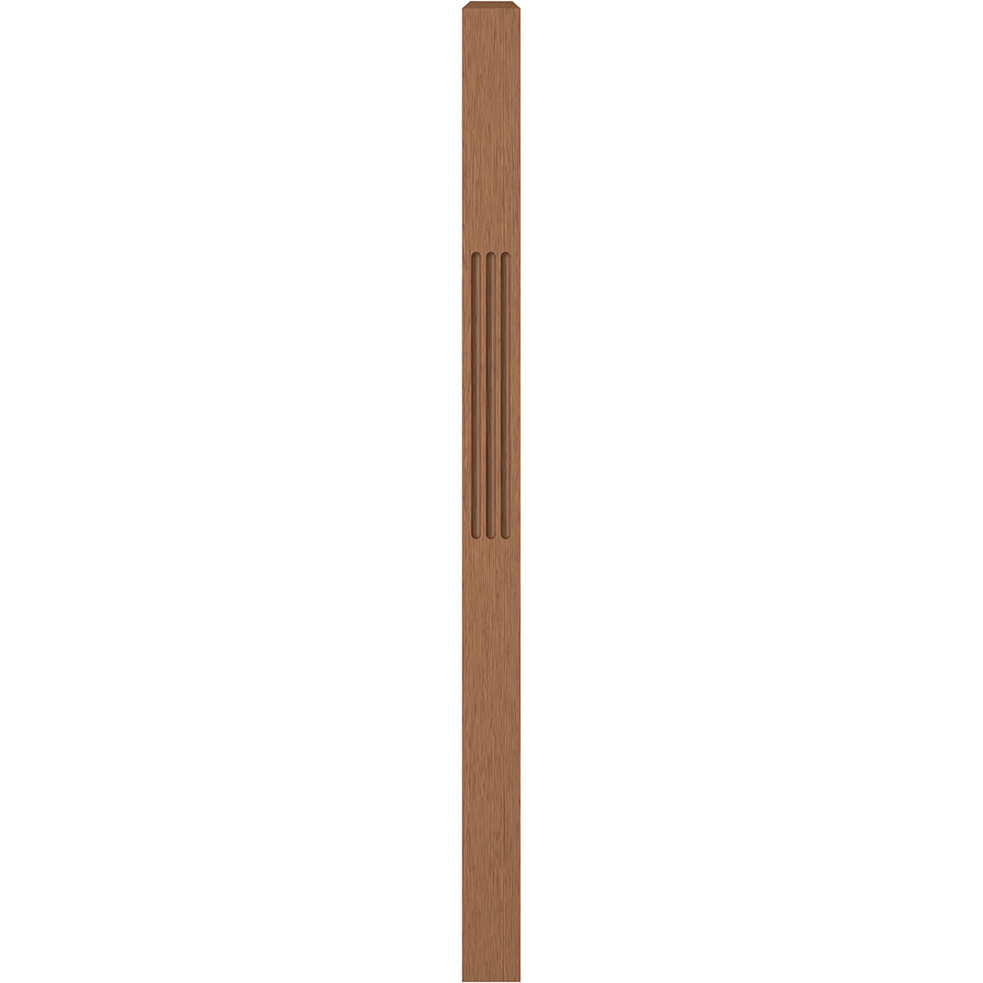 L.J. Smith Stair Systems LJF-4001-WO Clean 3.5-in x 57.5-in Unfinished White oak Intermediate Stair Newel Post