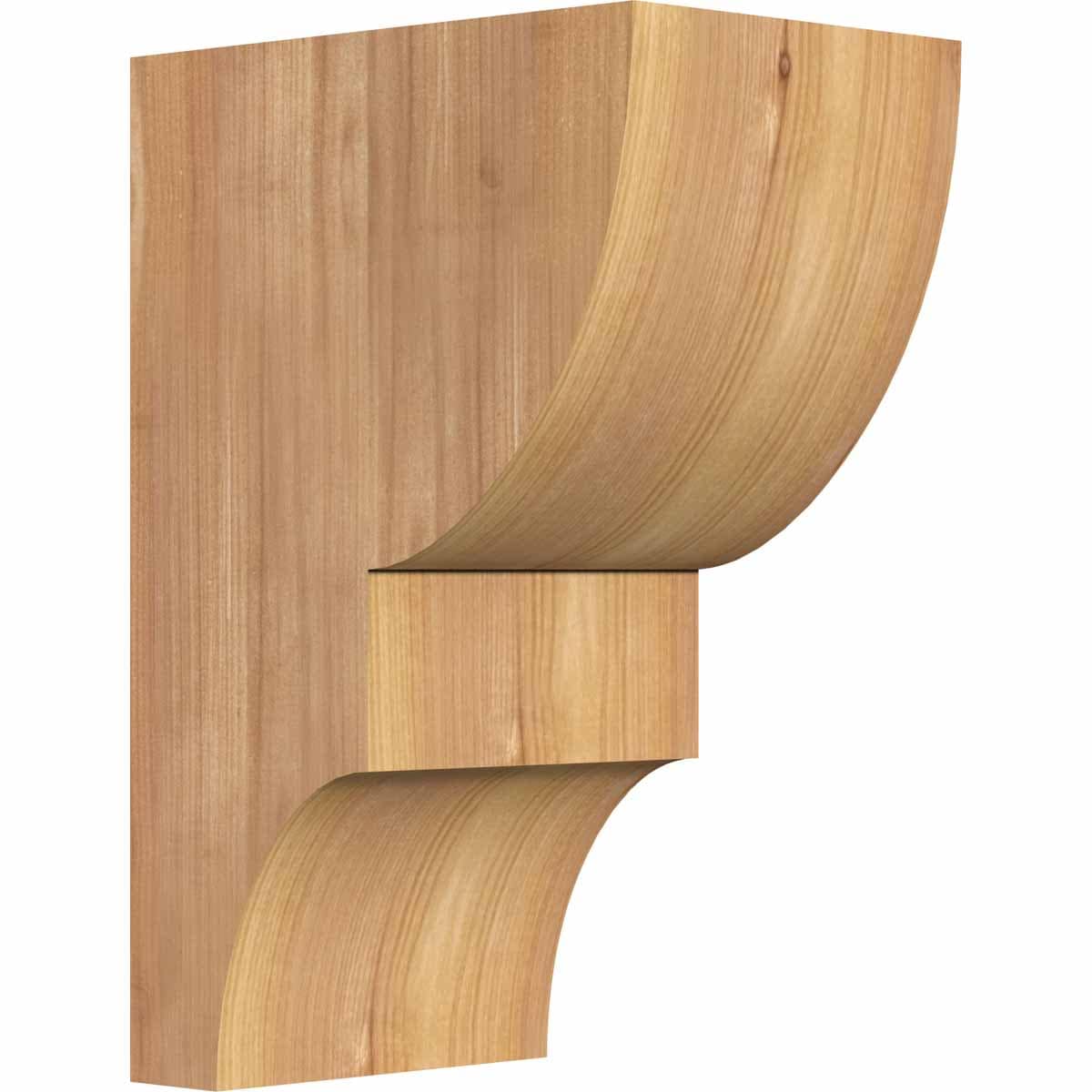 Ekena Millwork COR06X08X12RID00SWR 5.5-in x 8-in x 12-in Ridgewood Unfinished Western red cedar Wood Paintable/Stainable Corbel