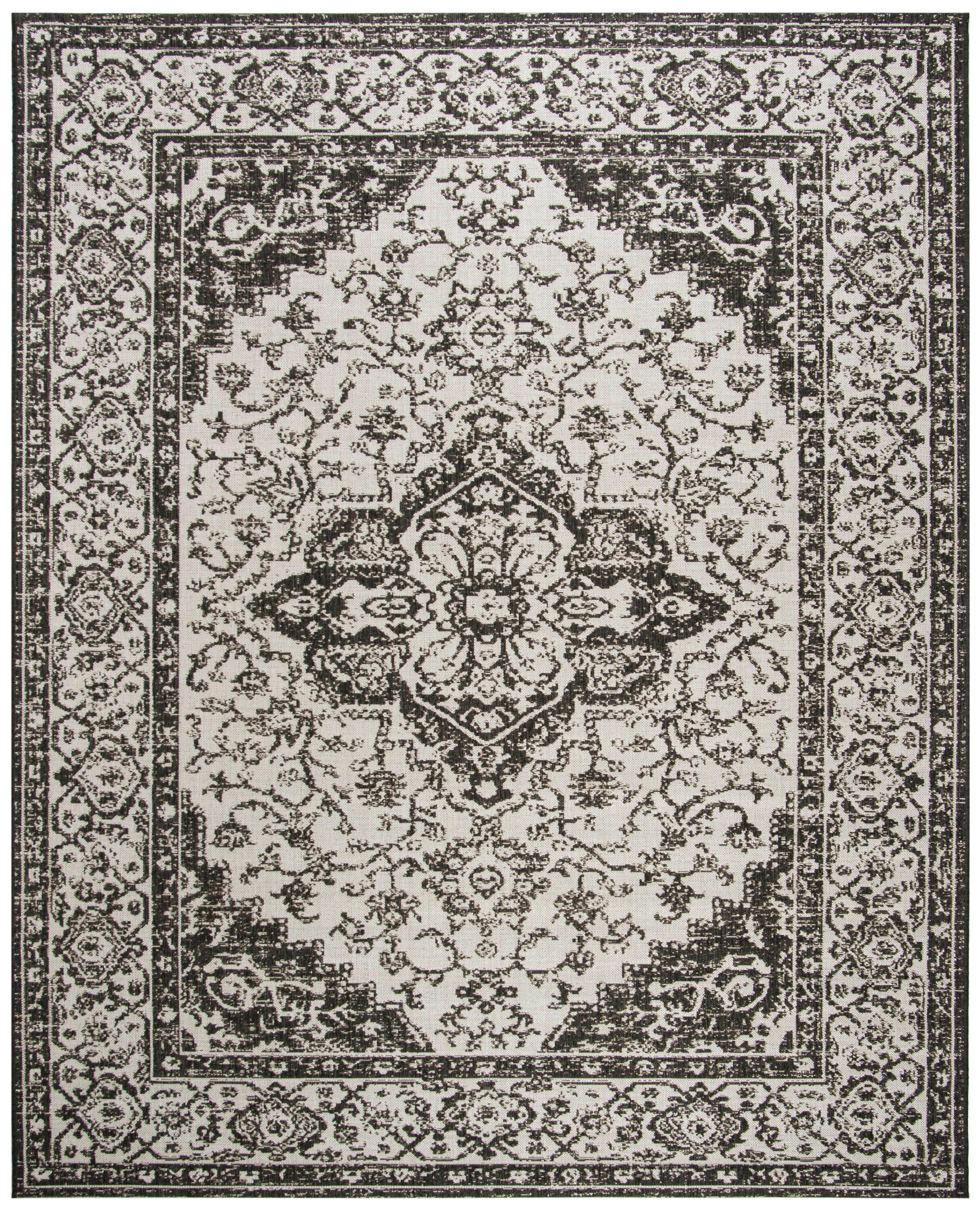 Elysian Black Synthetic 8' x 10' Reversible Flat Woven Rug