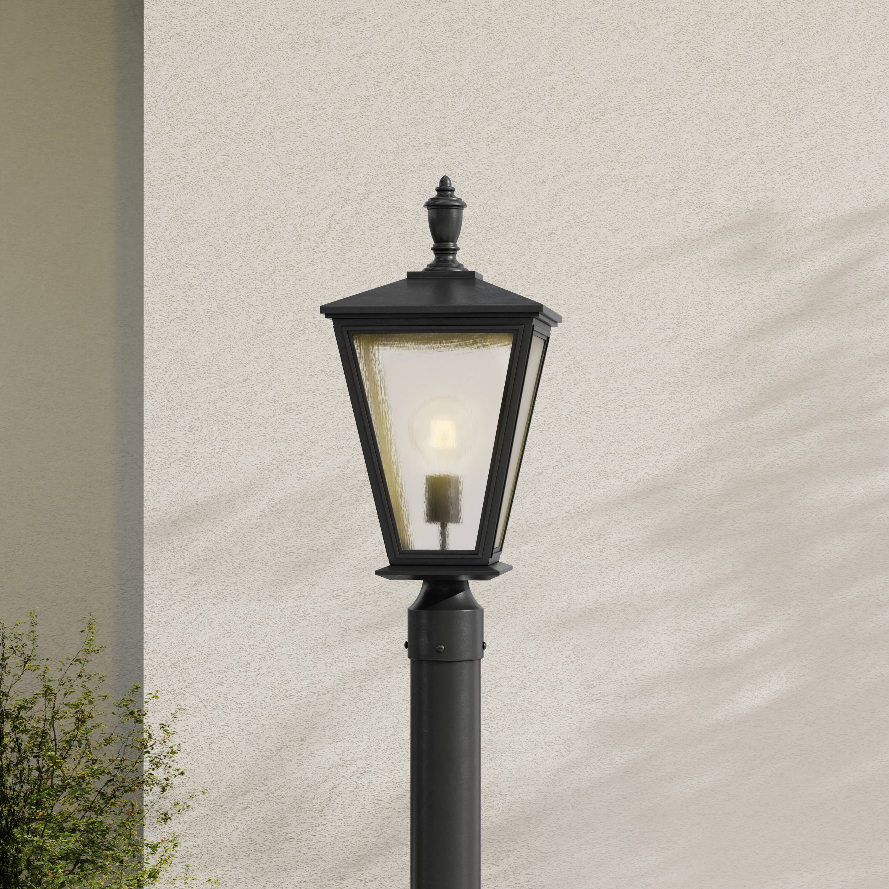 Progress Lighting P540039-031 Cardiff 20-in Black Coastal Outdoor Light Post Lantern