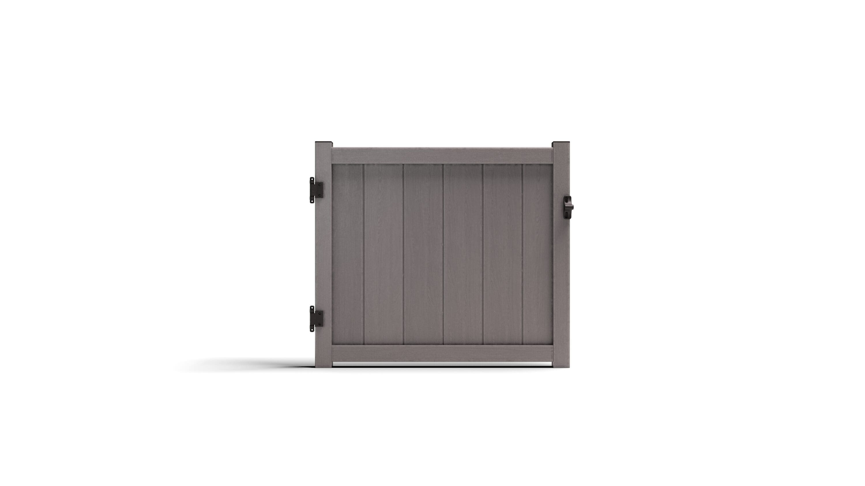 Natures Composites Modern Vertical Perimeter Gate 3-ft H x 4-ft W Slate Grey Decorative Composite Fence Gate with Hardware