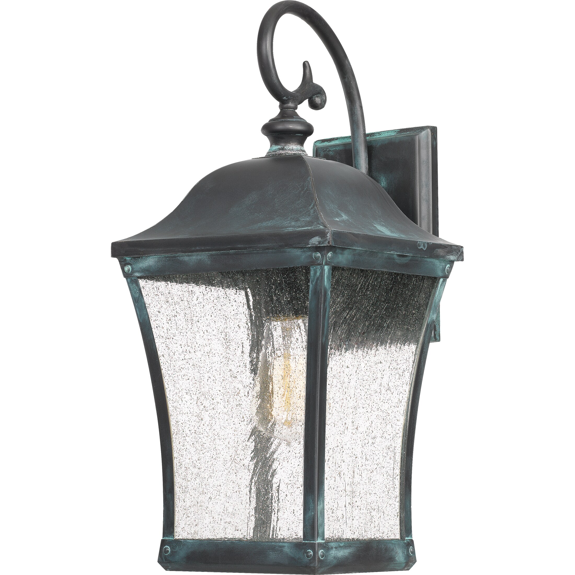 Quoizel Bardstown 1-Light 18-in H Aged Verde Outdoor Wall Light at ...