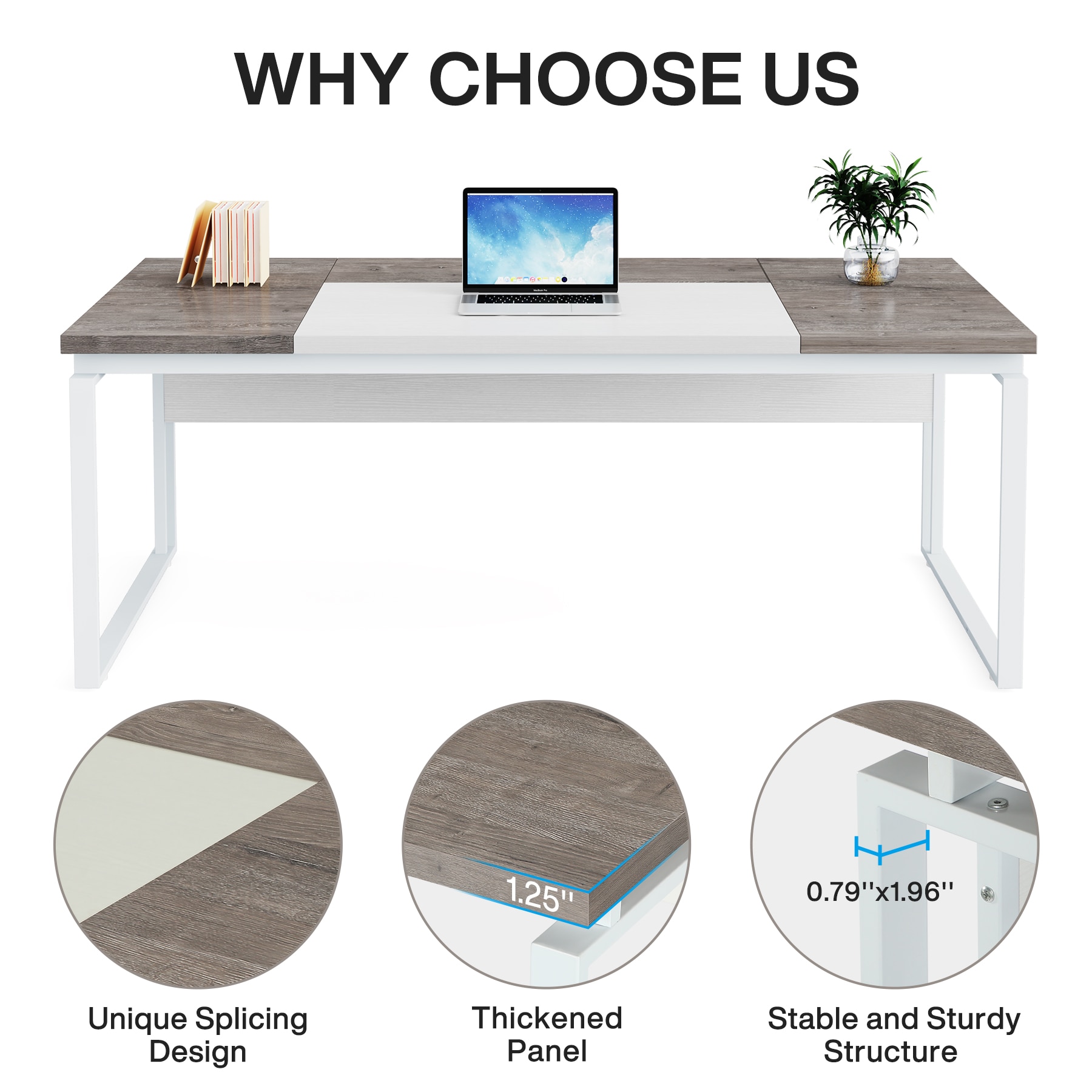 Tribesigns LWFD-F1893 Office-Tables - View #6