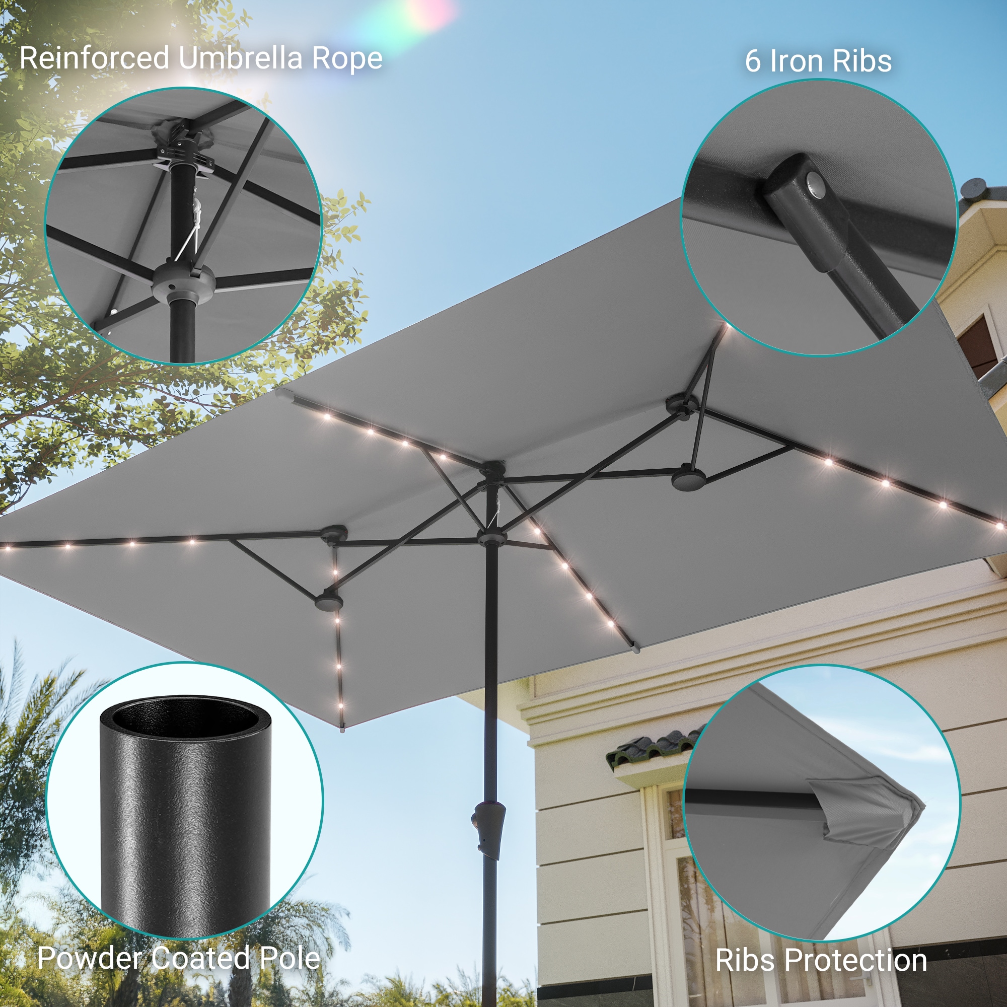 Sonkuki SD-TJLED10GY Umbrellas-2 - View #4
