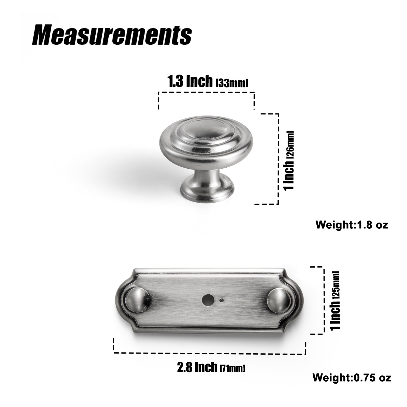 Miaokesen 9081LN-DK-DP-C Cabinet-Knobs - View #2
