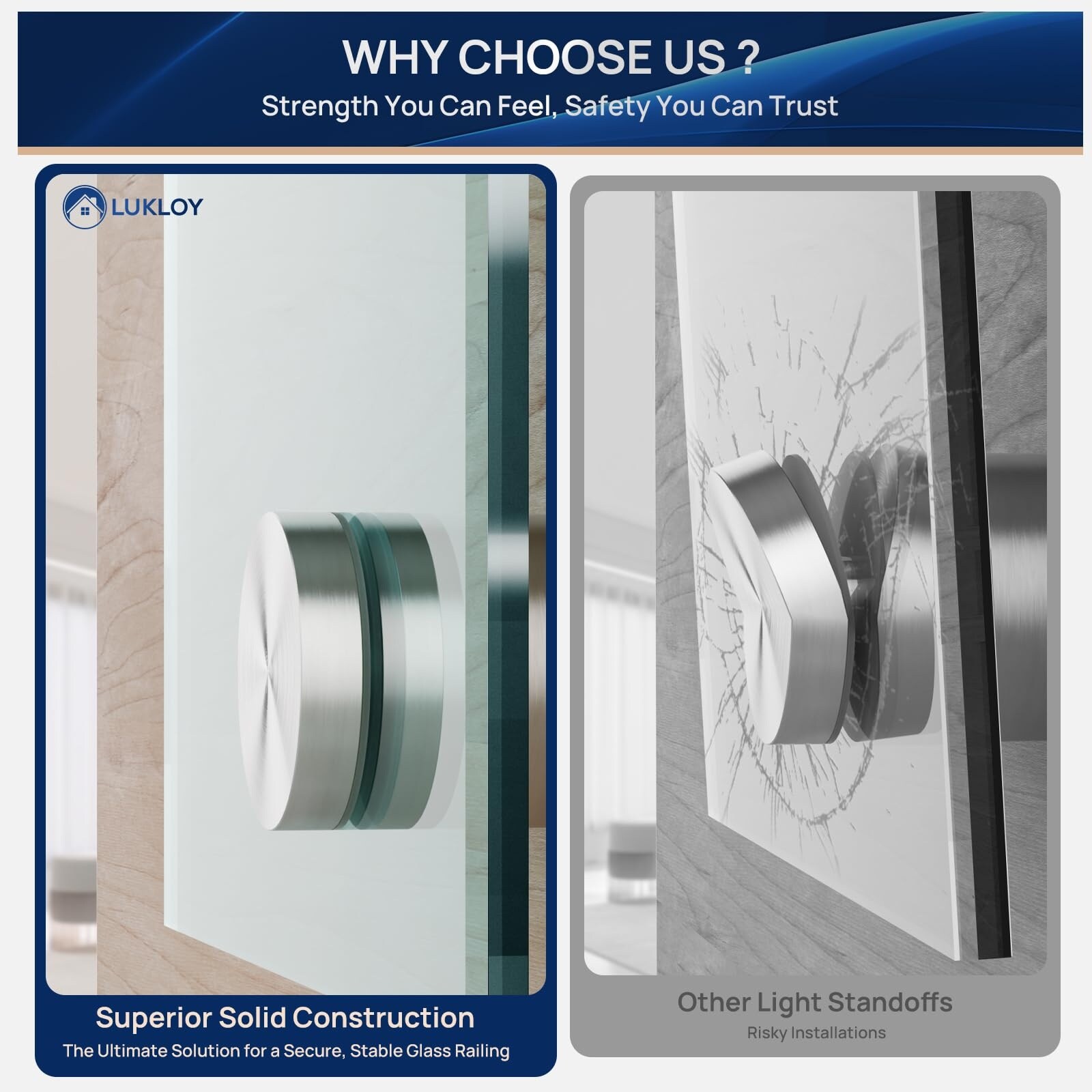 Aoibox 24 Pack Solid Cut SS316 Marine Grade Stainless Steel Glass ...
