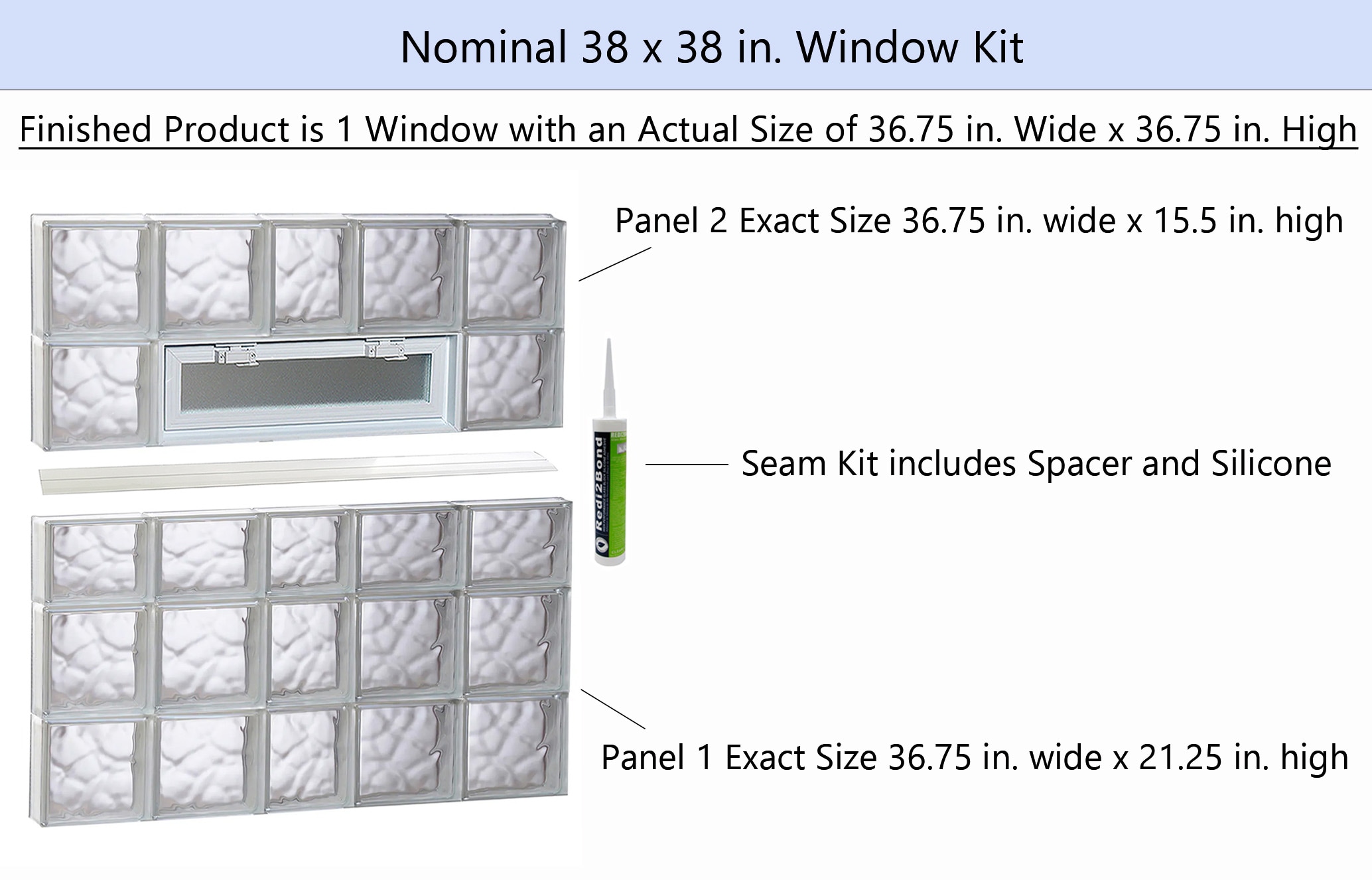 REDI2SET V3838DC Glass-Block-Windows - View #2