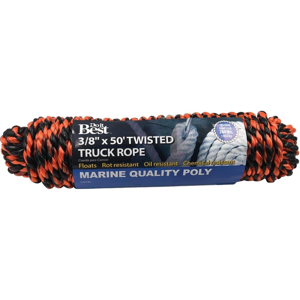 Do it Best  Global Sourcing - Rope 732745 Twisted Truck Rope 3/8 x50'