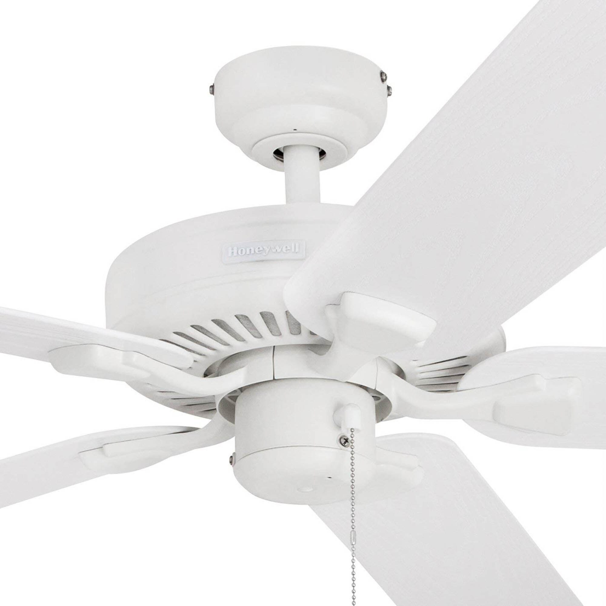Belmar 52-Inch White Satin Finish Ceiling Fan with 5 Blades