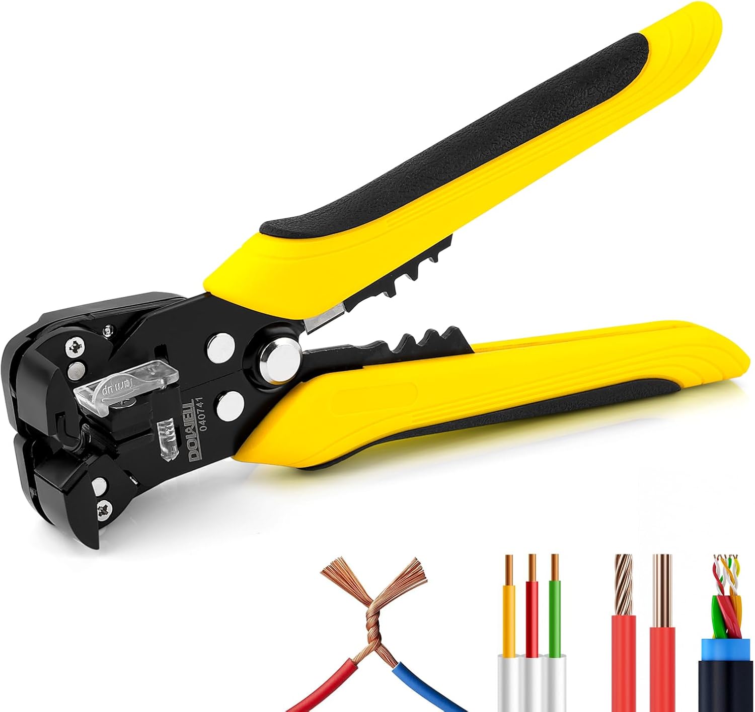 DOWELL  Automatic Wire Stripper 3 in 1 Multifunctional Tool for Stripping Cutting Crimping Heavy Duty Durable Electrical Tool for Professionals DIY